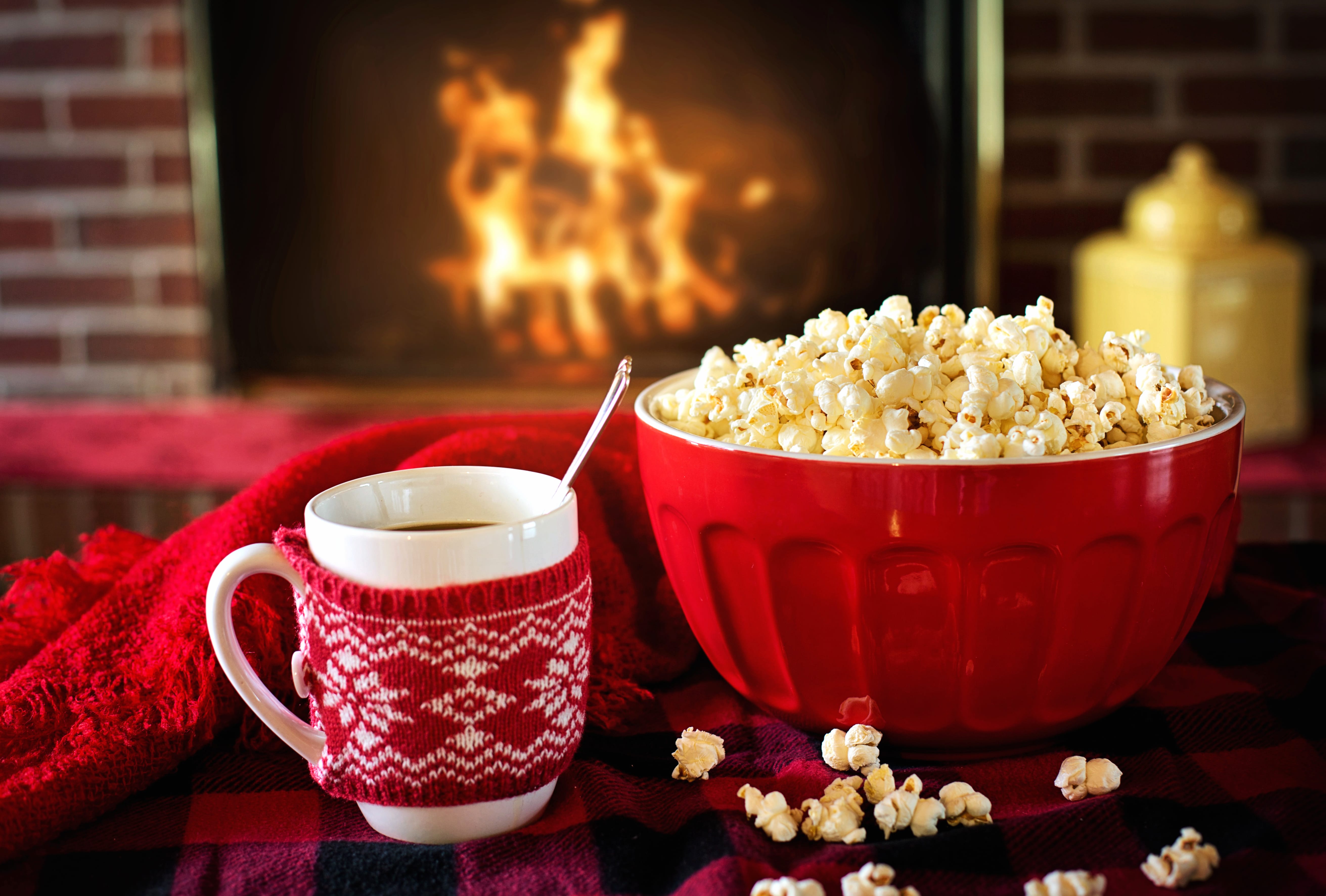 Snack Drink Food Popcorn Cozy wallpapers HD quality