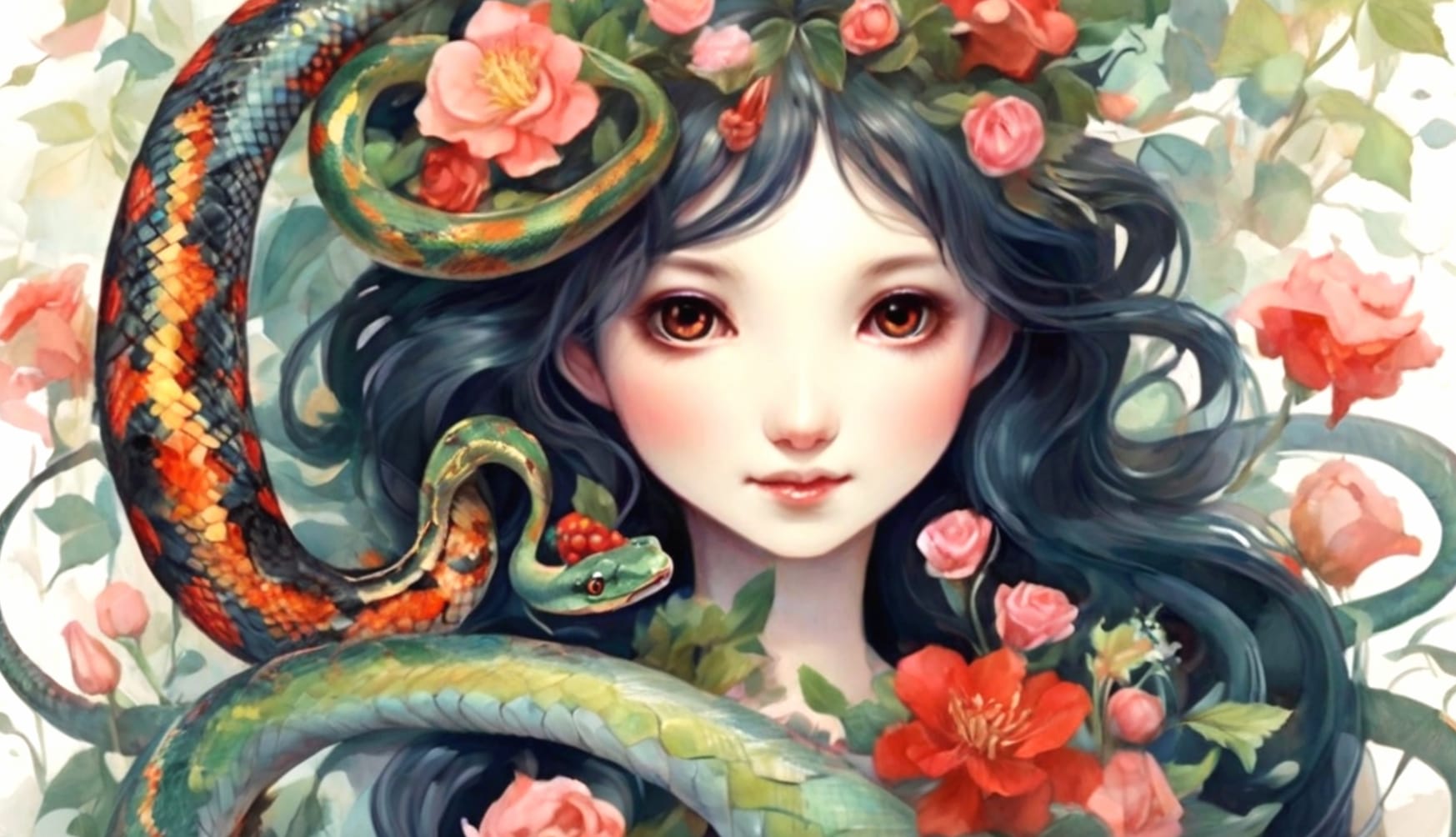 Snake Woman at 1024 x 1024 iPad size wallpapers HD quality