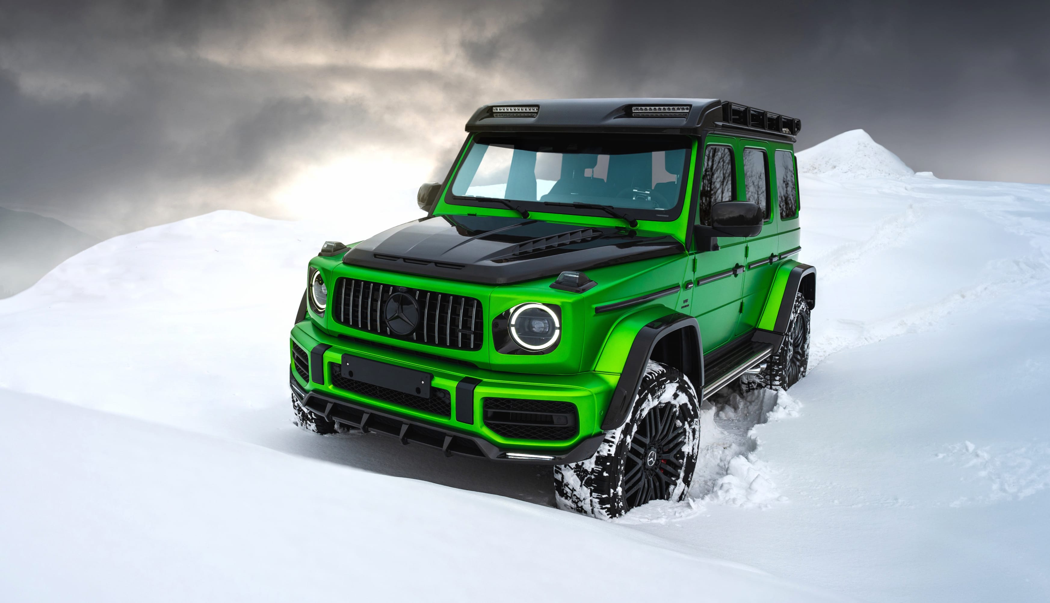 Snow covered Mercedes-AMG G 63 wallpapers HD quality