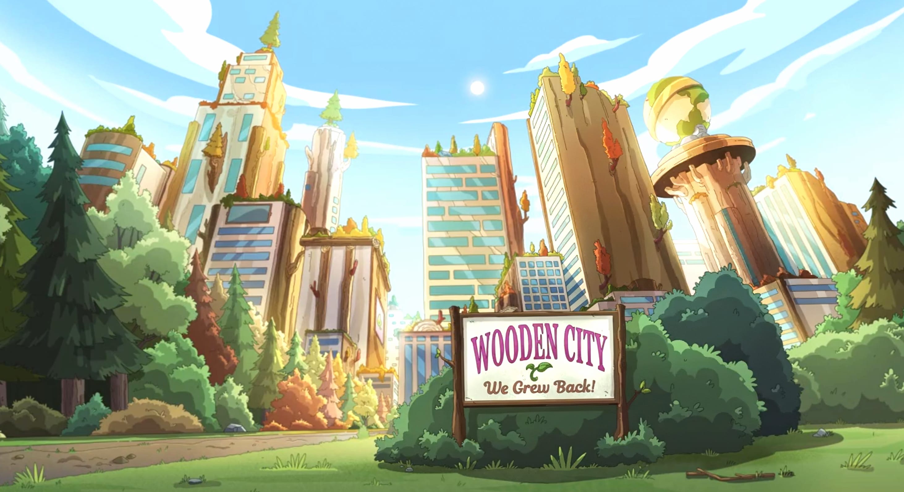 Solar Opposites Explore Wooden City at 640 x 1136 iPhone 5 size wallpapers HD quality