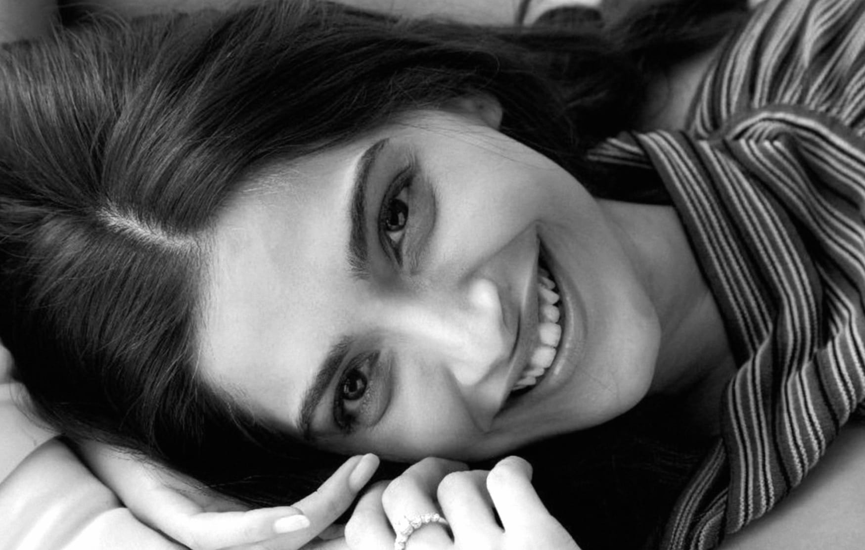 Sonam Kapoor Smiling B&W Close-Up wallpapers HD quality