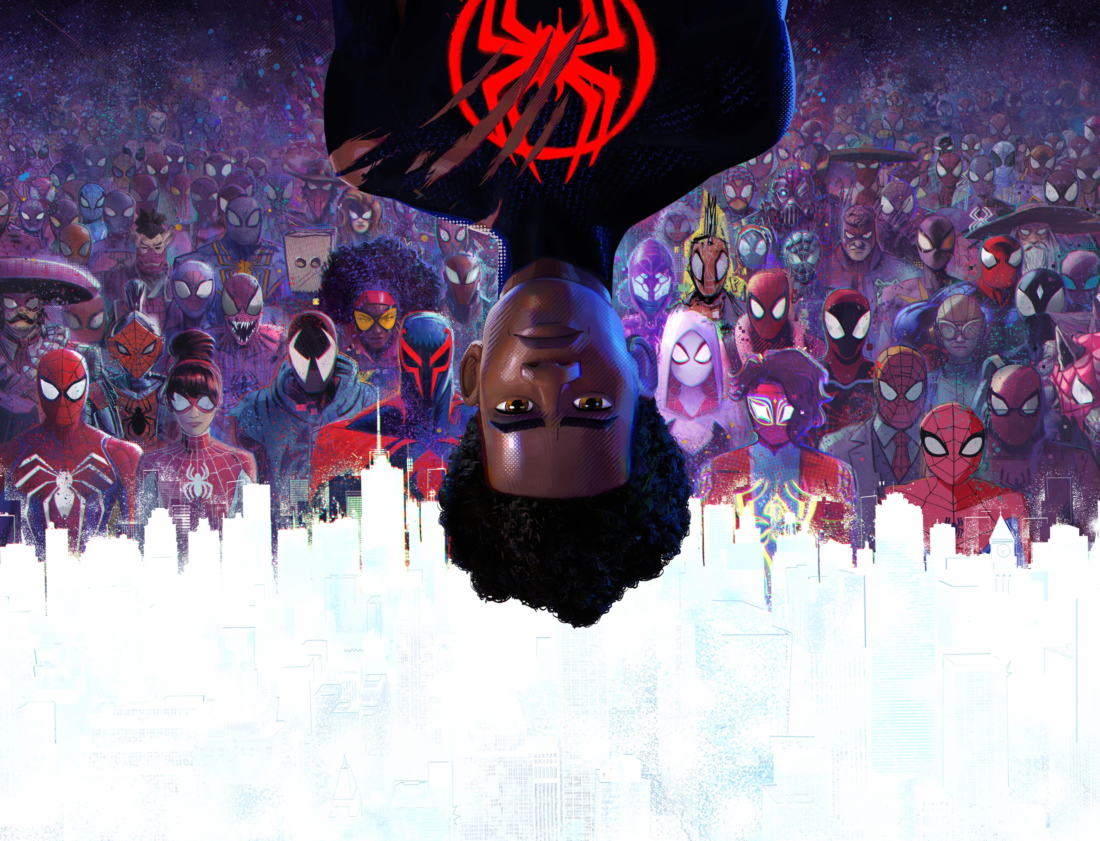 Spider-Man Across the Spider-Verse 4K Miles Morales at 1334 x 750 iPhone 7 size wallpapers HD quality