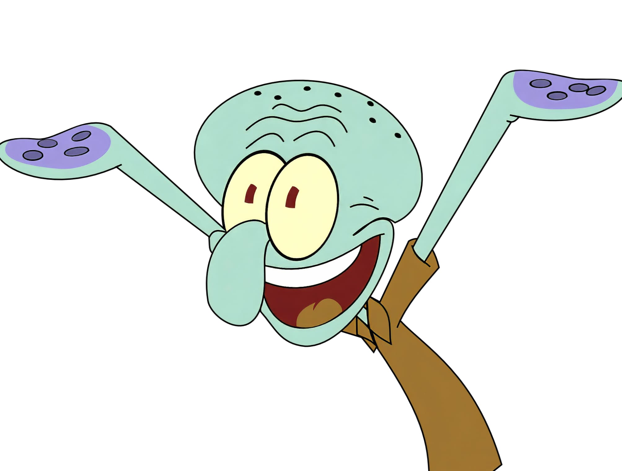 SpongeBob Joyful Squidward Tentacles Background wallpapers HD quality