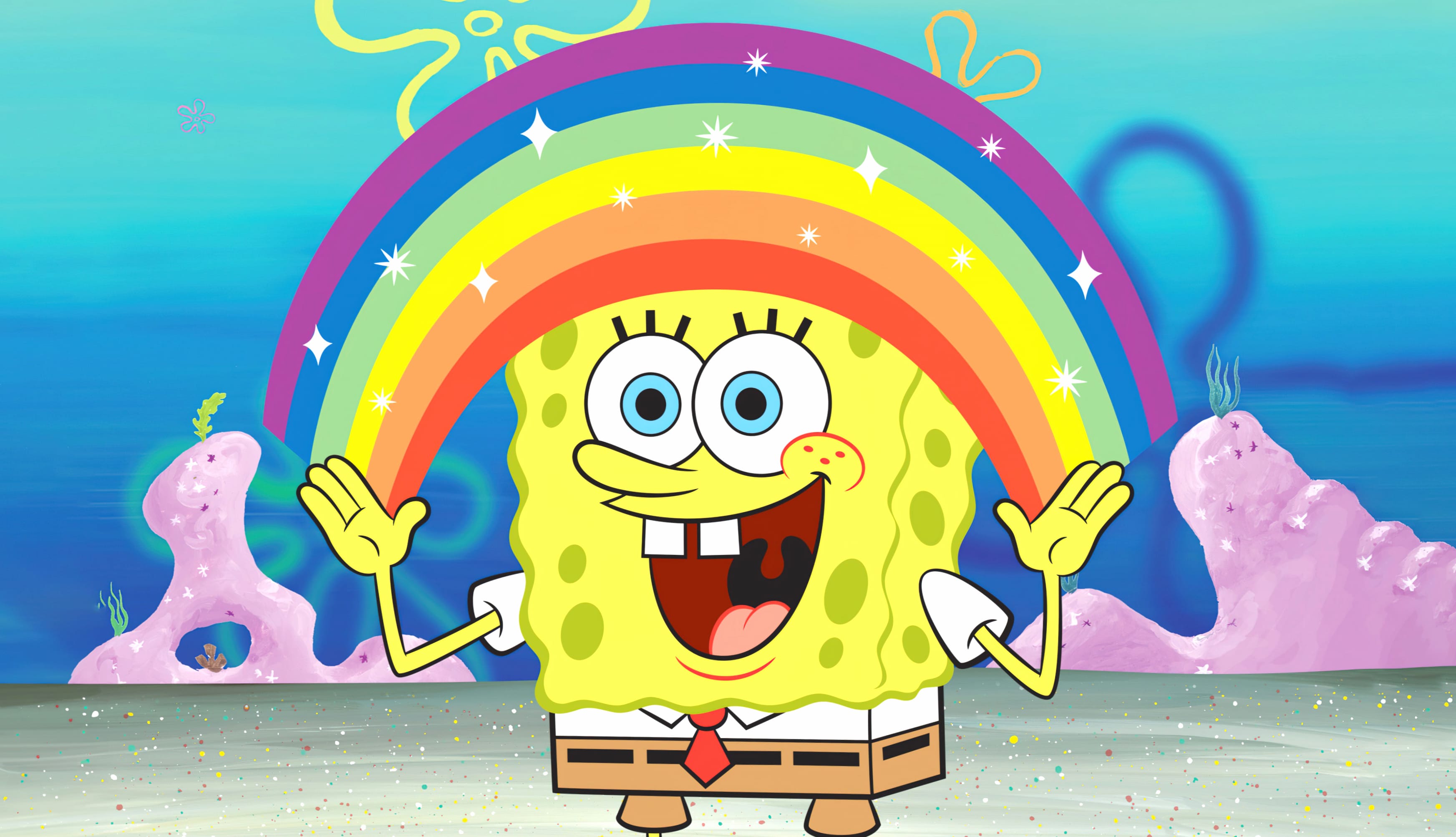 Spongebob Rainbow at 2560 x 1440 HD size wallpapers HD quality