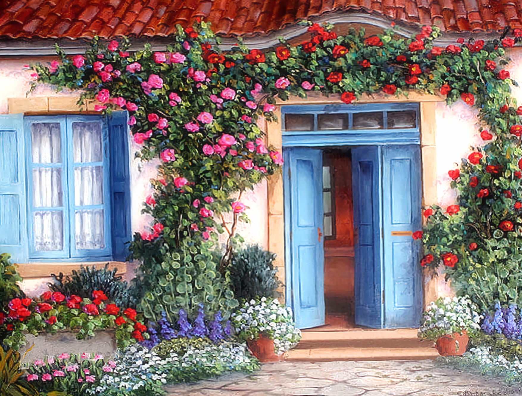 Spring Cottage Bliss - wallpapers HD quality