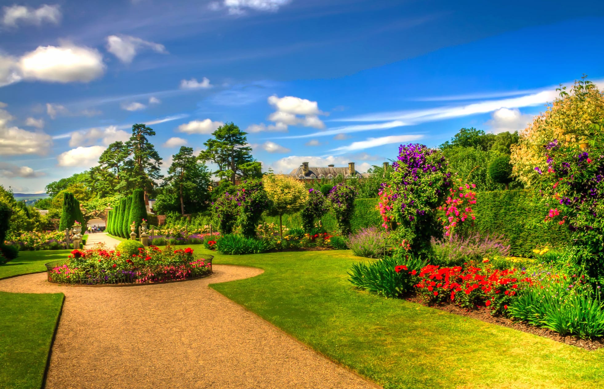 Spring Garden Park HDR at 1280 x 720 HD size wallpapers HD quality