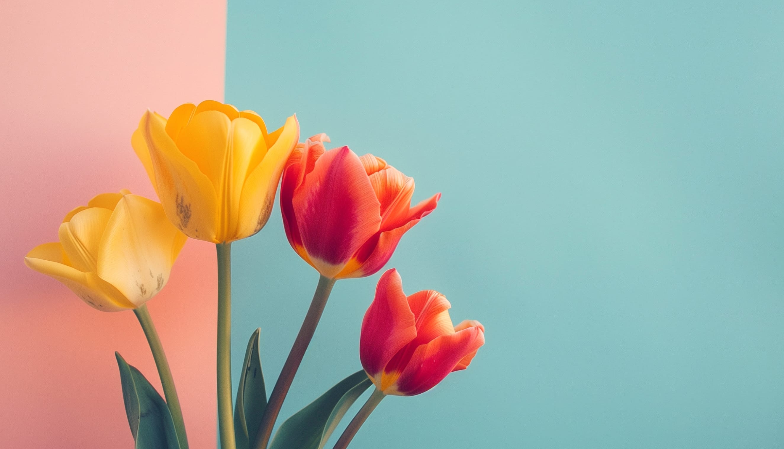 Springtime Minimalist Tulips - HD Flower Wallpaper wallpapers HD quality