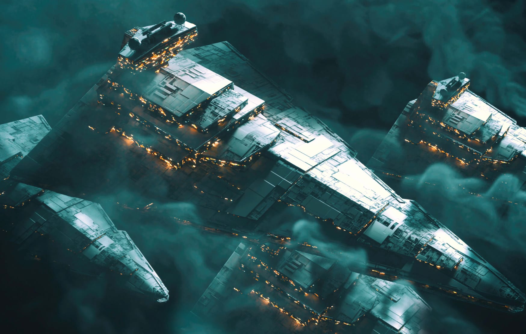 Star Wars Star Destroyer at 640 x 960 iPhone 4 size wallpapers HD quality