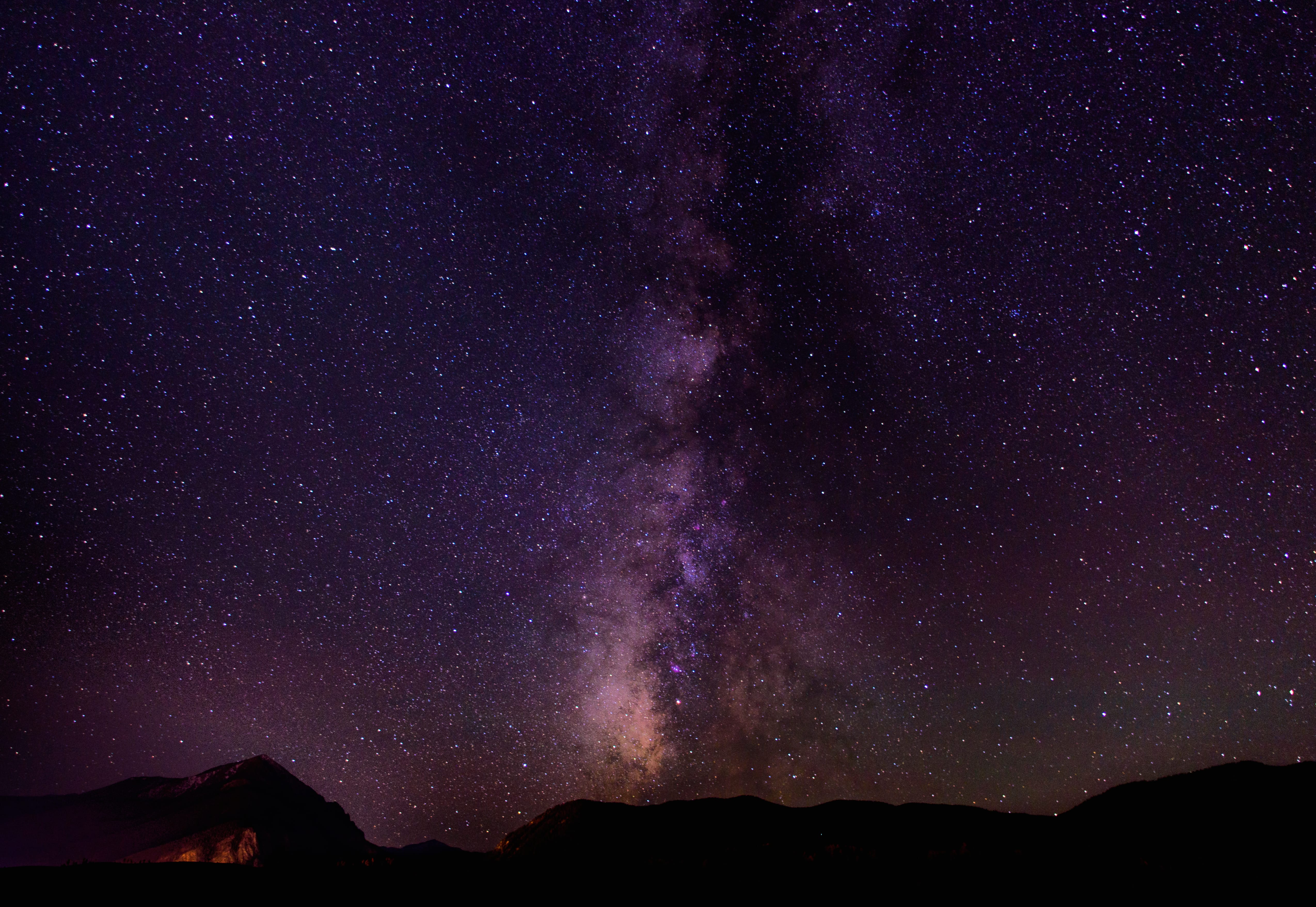 Starry Milky Way Night - at 1366 x 768 HD size wallpapers HD quality