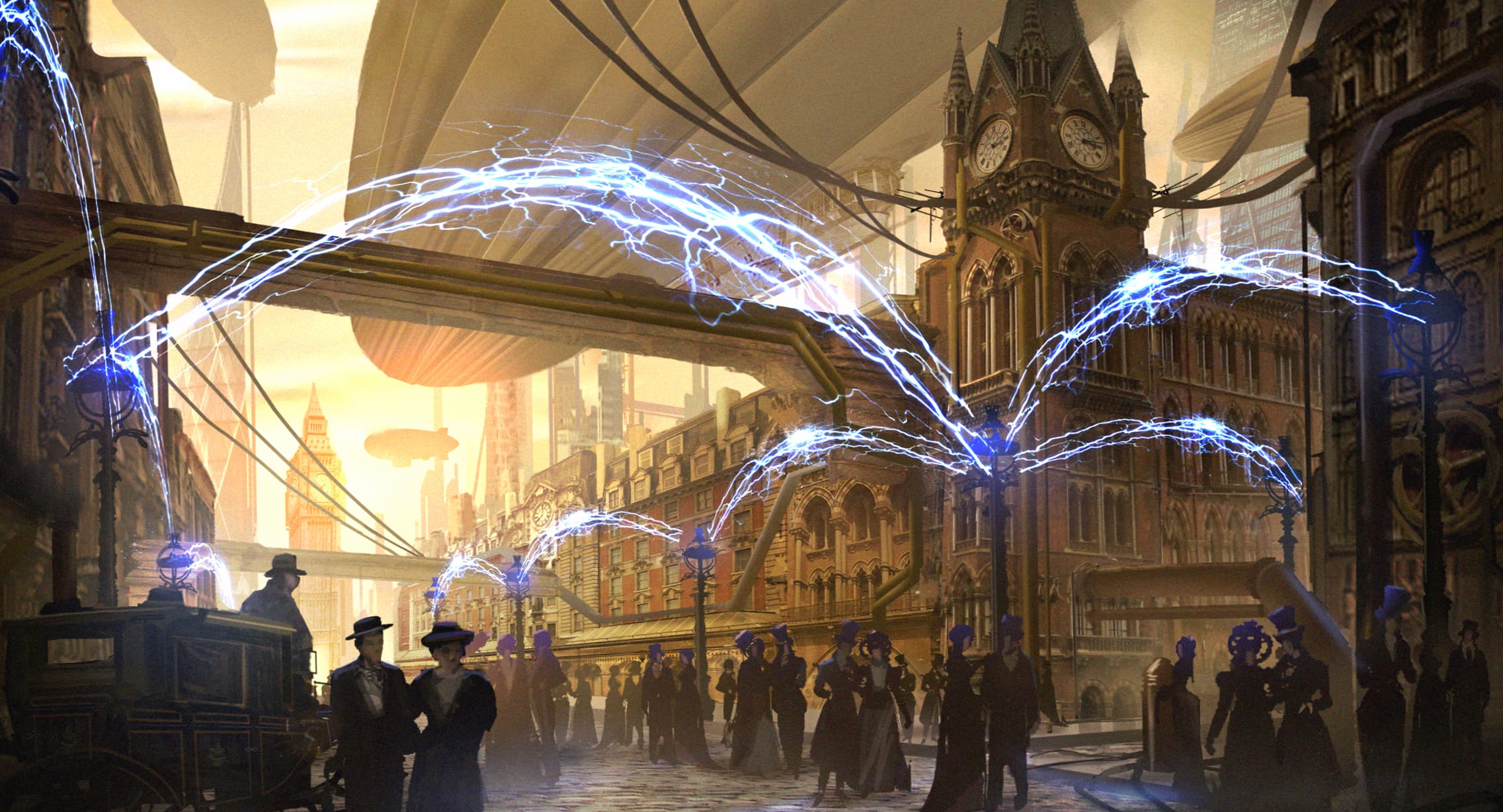 Steampunk London Electric Dreams - at 2560 x 1440 HD size wallpapers HD quality