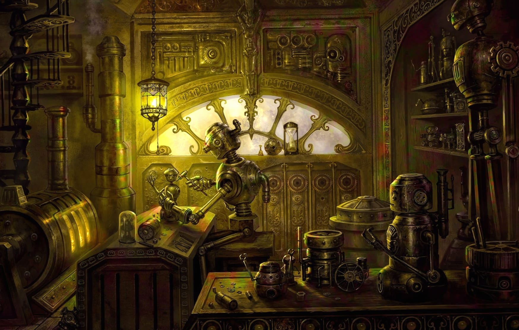 Steampunk Robot Fantasy wallpapers HD quality