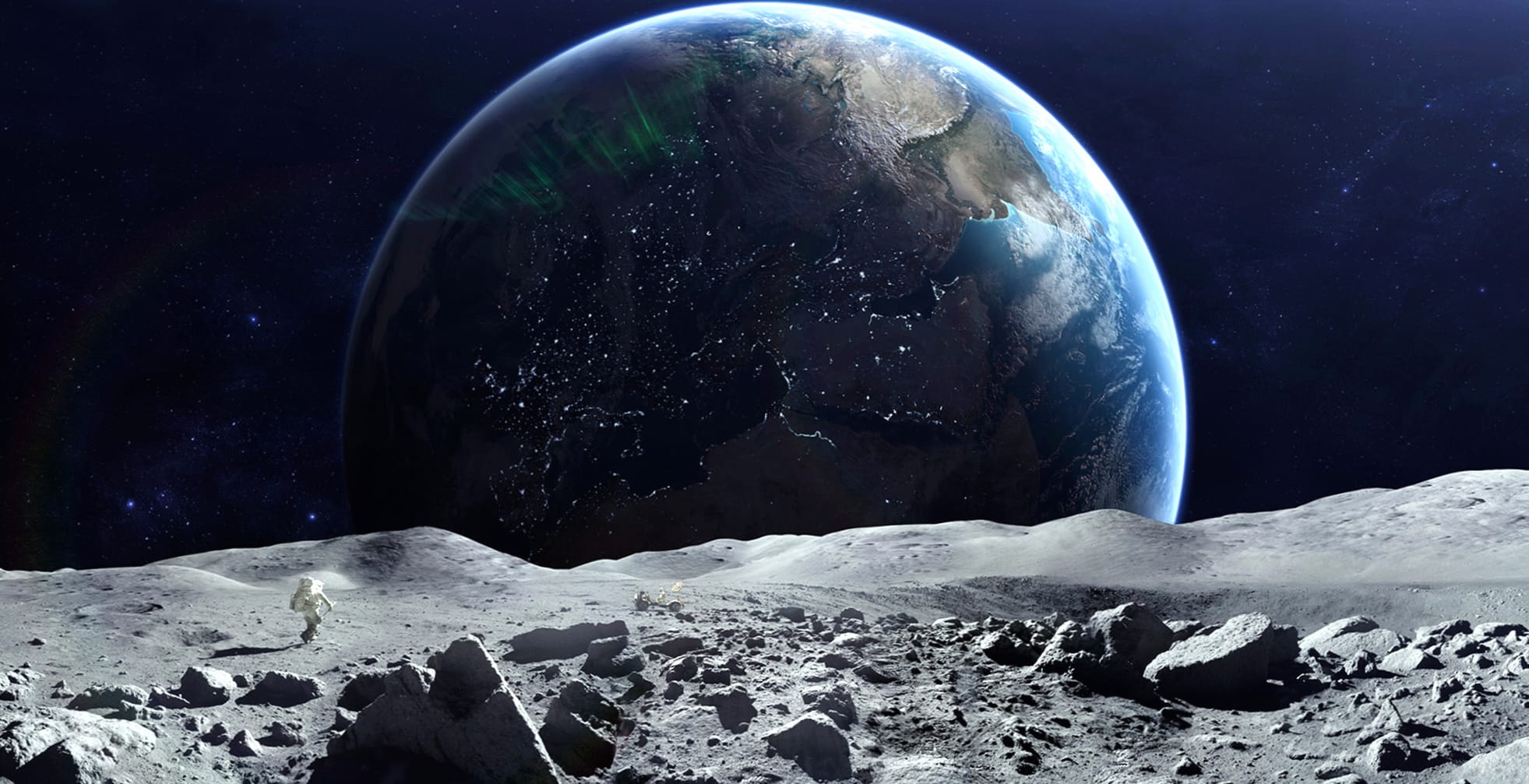 Stellar Perspectives of Earth from the Moon wallpapers HD quality