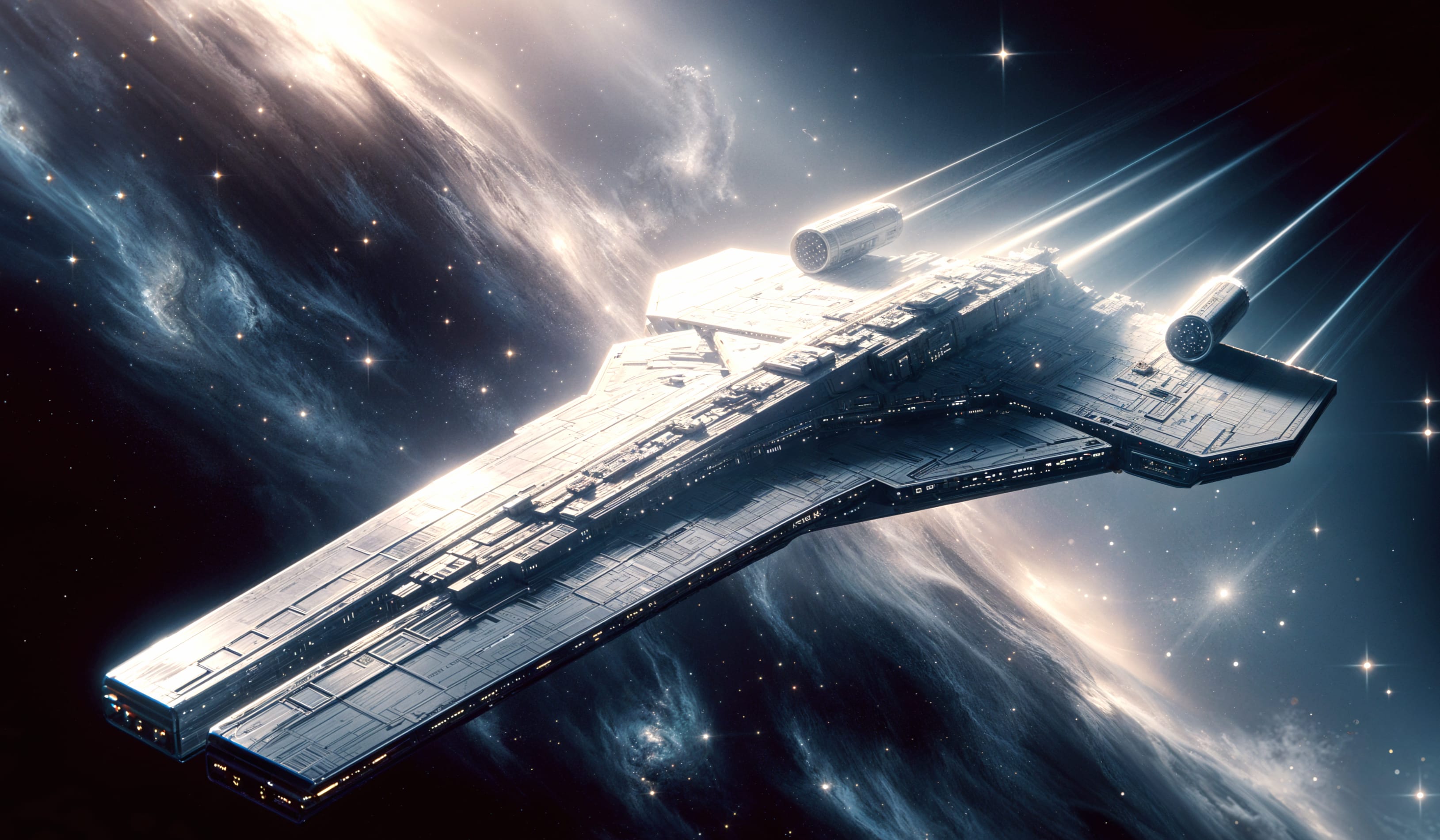 Stellar Voyage HD Sci-Fi Spaceship Wallpaper wallpapers HD quality