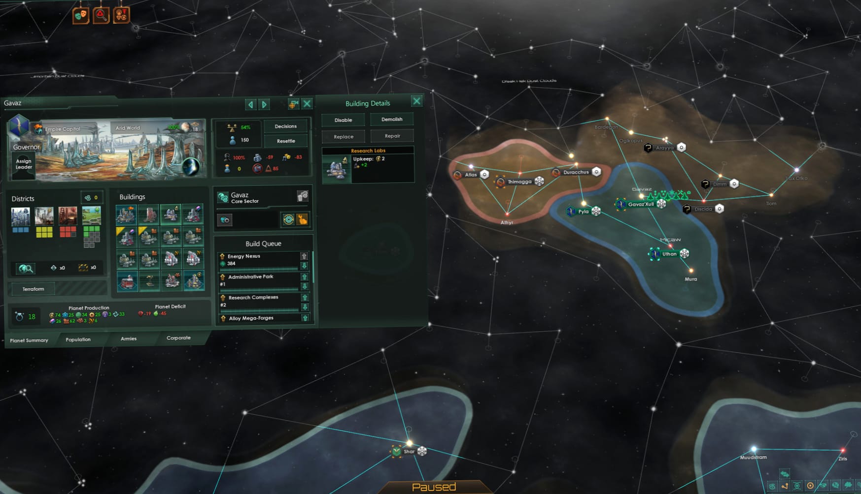 Stellaris Game Interface at 640 x 1136 iPhone 5 size wallpapers HD quality