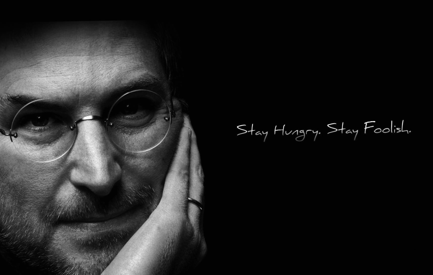 Steve Jobs - Stay Hungry, Stay Foolish at 1366 x 768 HD size wallpapers HD quality