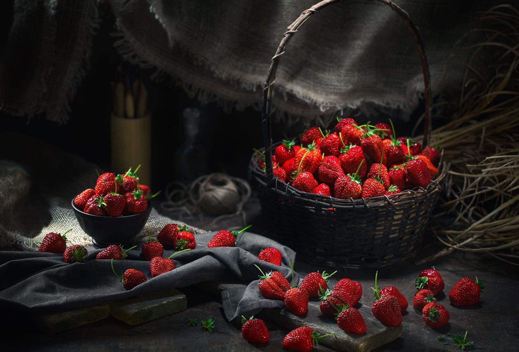 Still Life Berry Fruit Basket Food Strawberry wallpapers HD quality