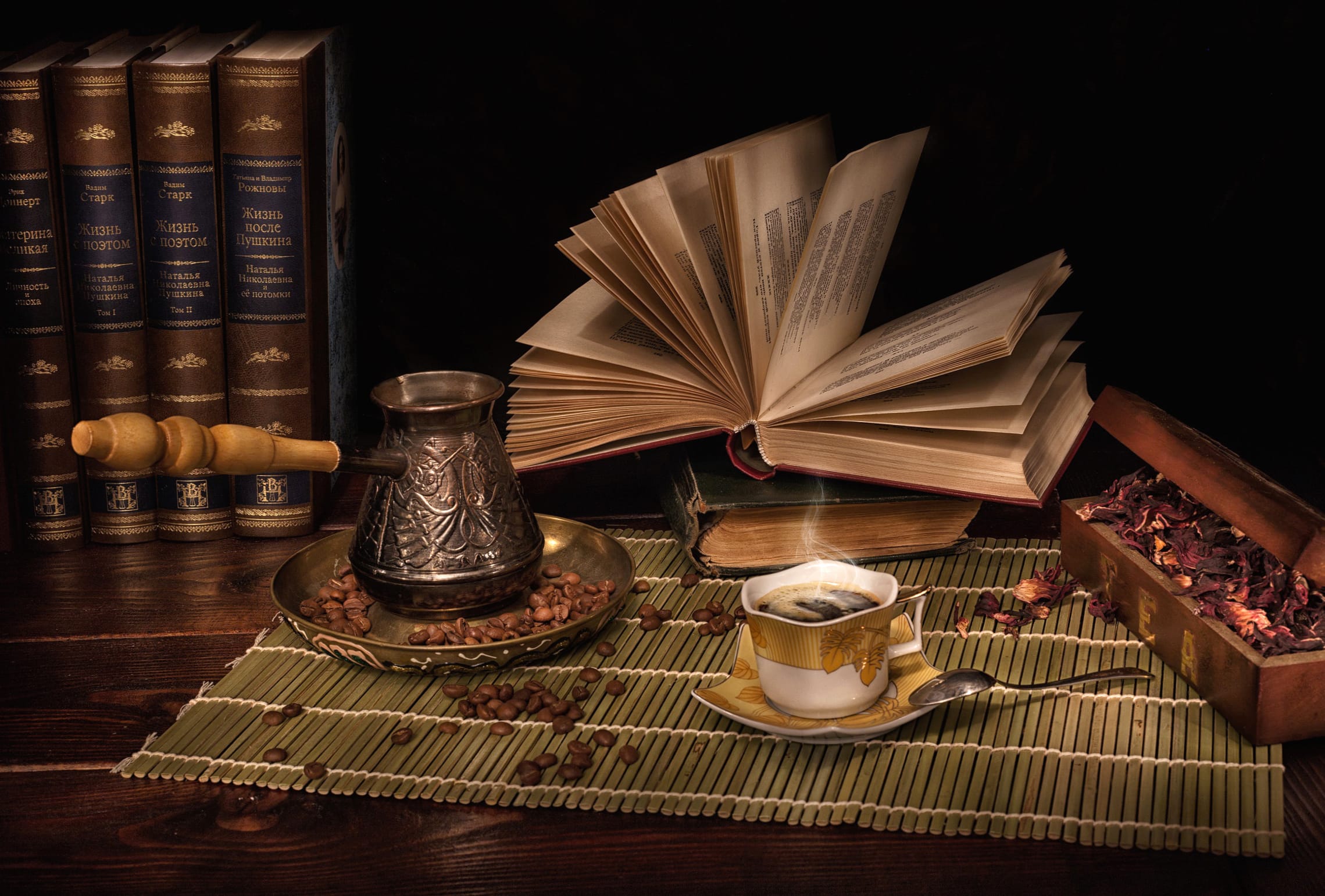 Still Life Coffee and Book wallpapers HD quality