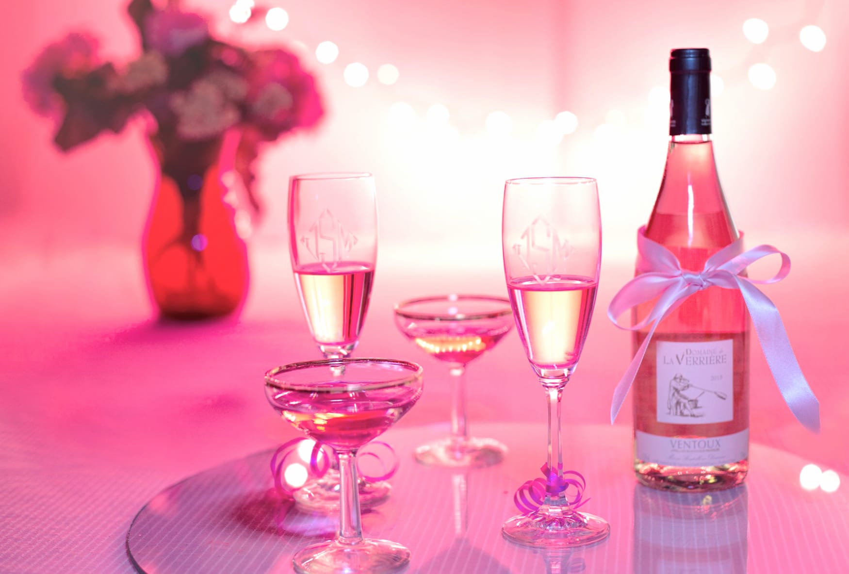 Still Life Glass Pink Alcohol Champagne Food Wine at 1024 x 768 size wallpapers HD quality