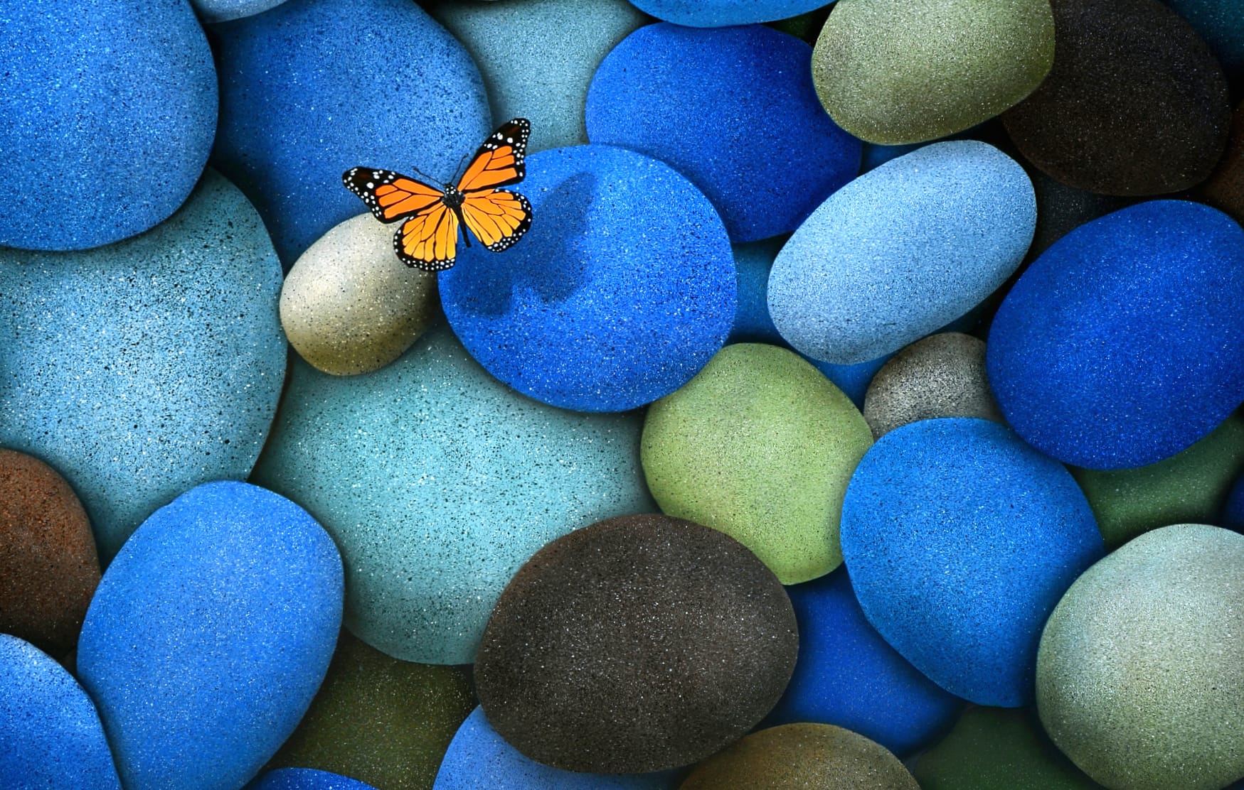 Stone and Butterfly wallpapers HD quality