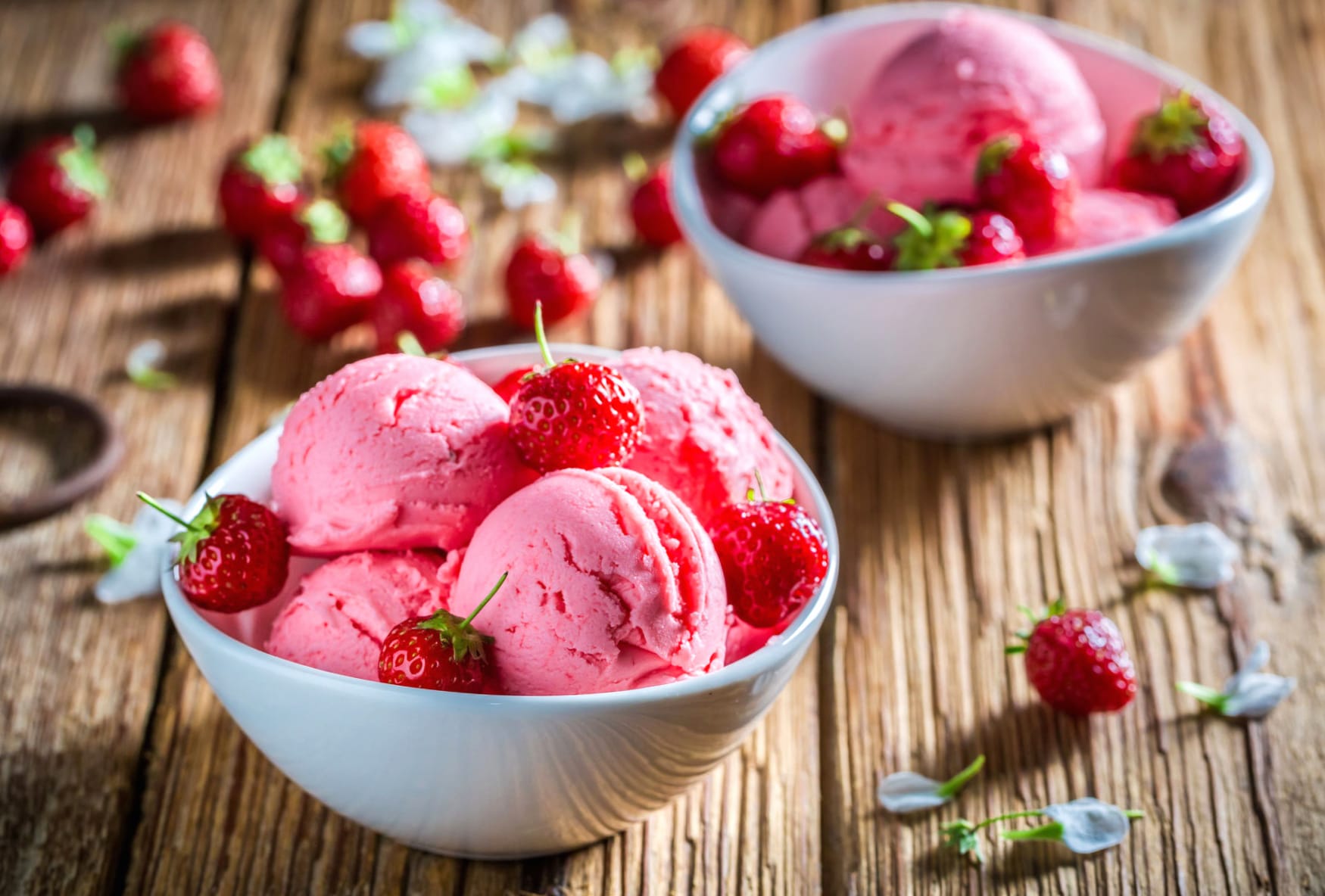 Strawberry Berry Fruit Food Ice Cream wallpapers HD quality