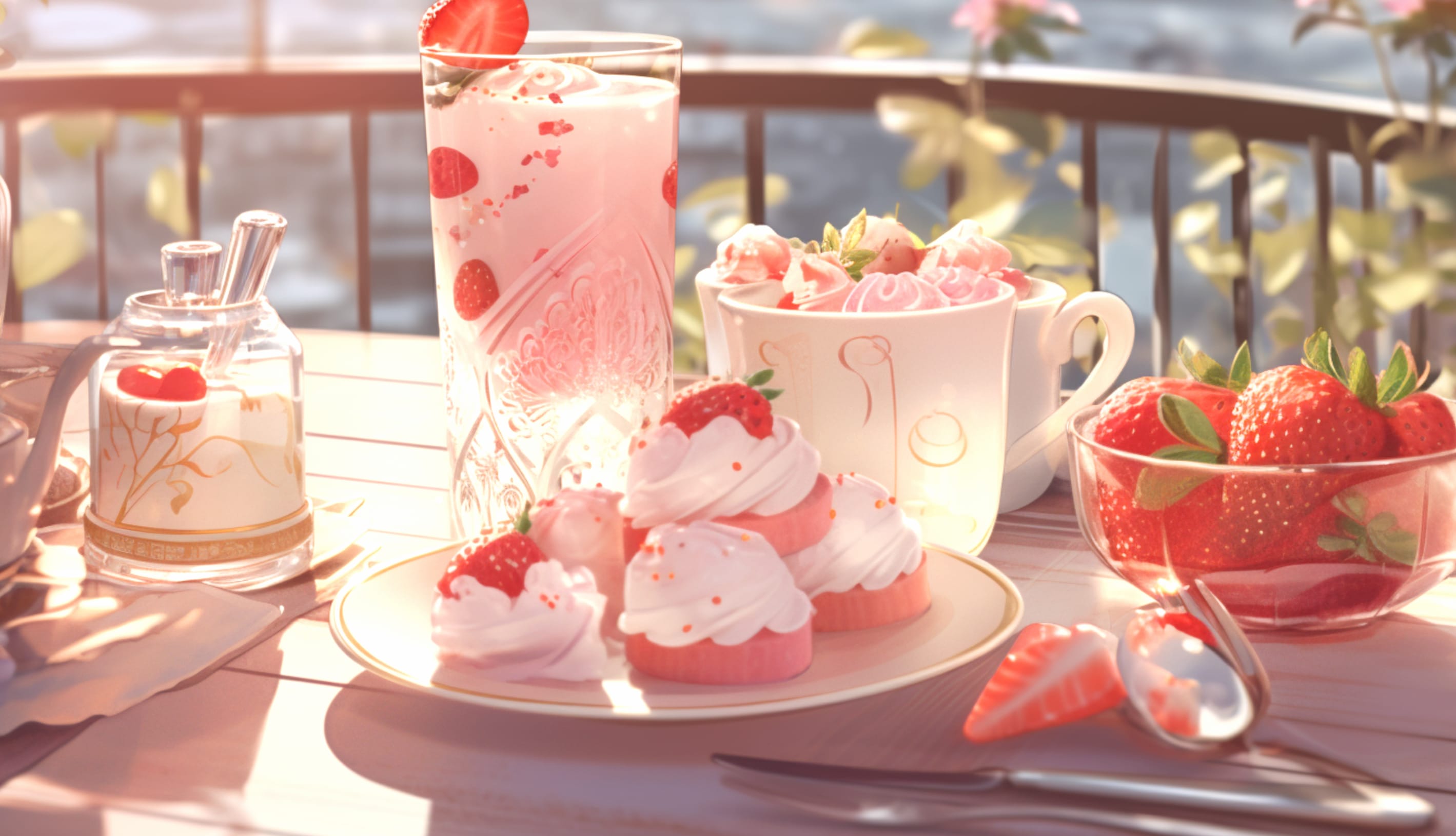 Strawberry Dessert Fantasy wallpapers HD quality