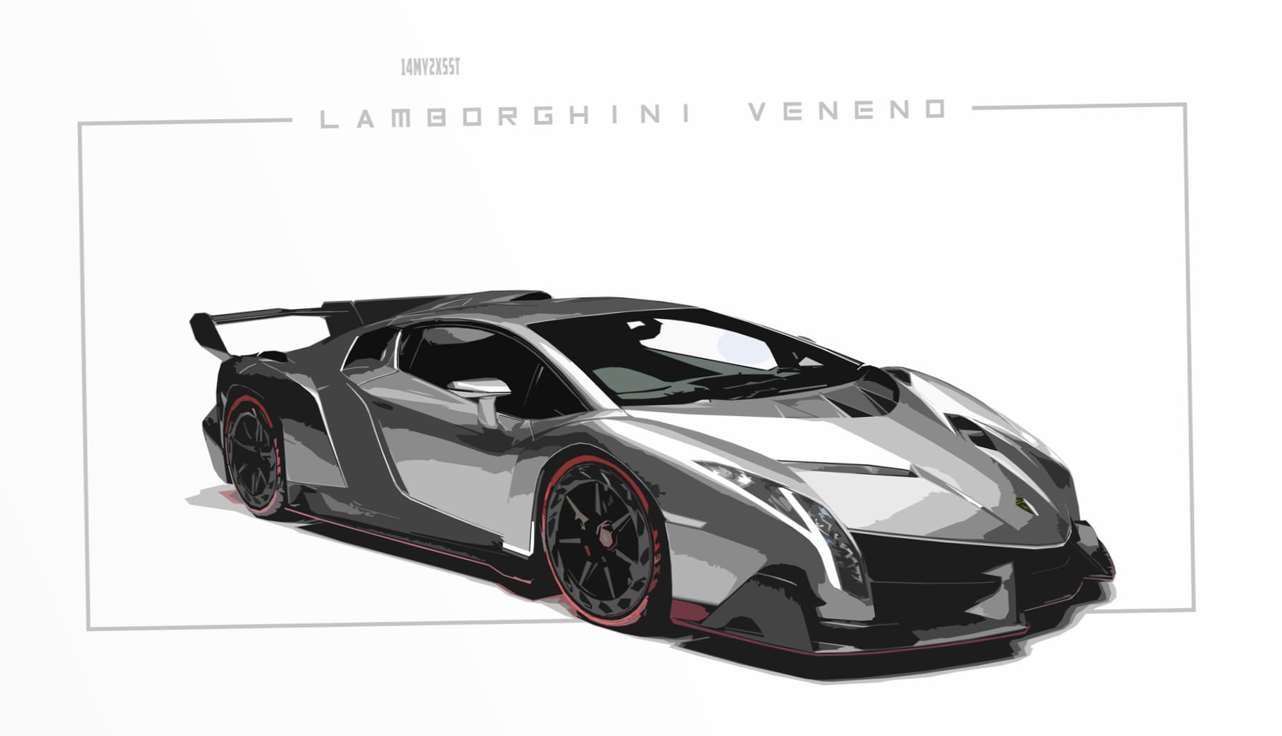 Stunning Black & White Lamborghini Veneno wallpapers HD quality