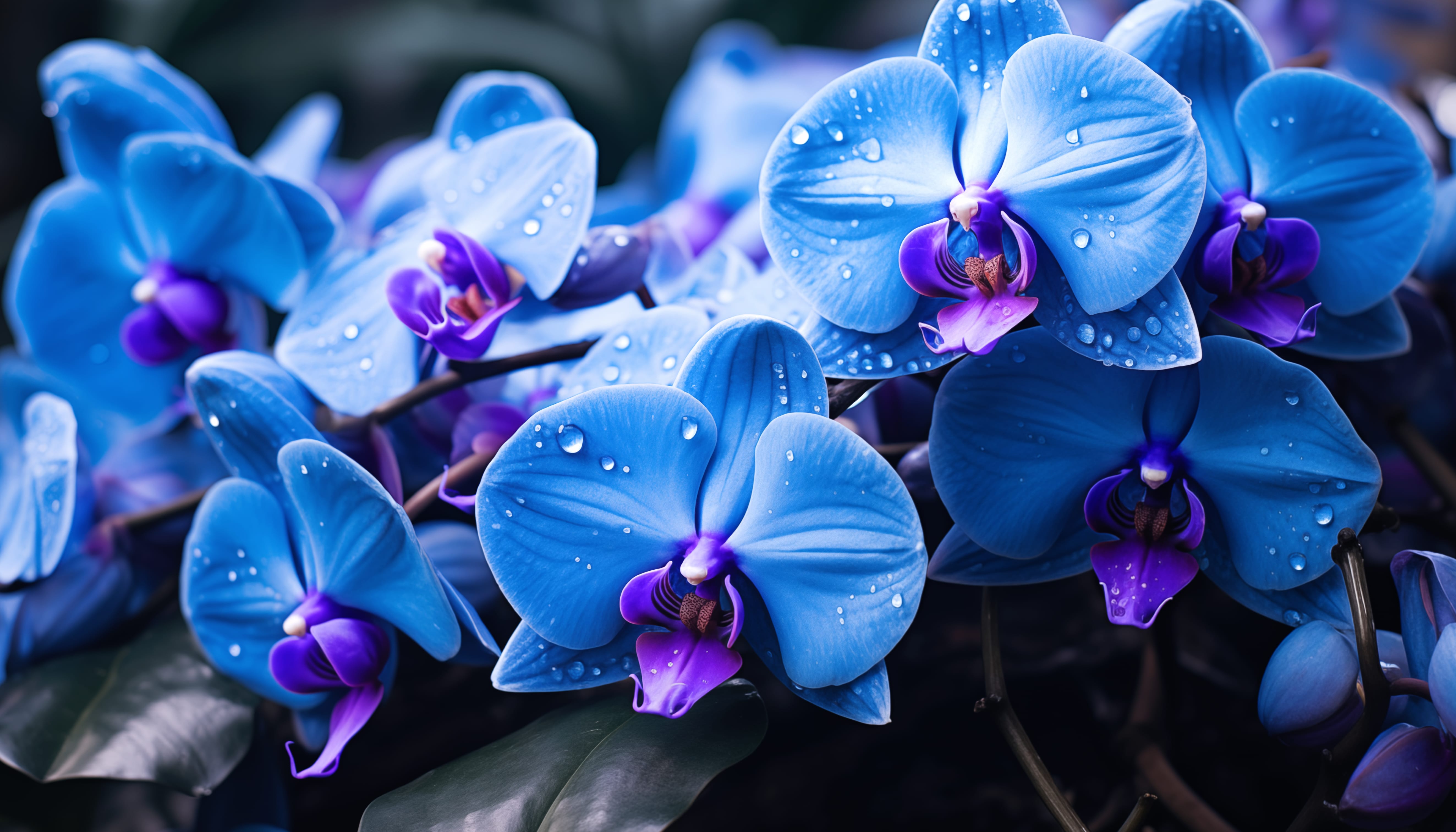 Stunning Blue Orchid Exquisite Blue Flower Desktop Background at 1600 x 1200 size wallpapers HD quality