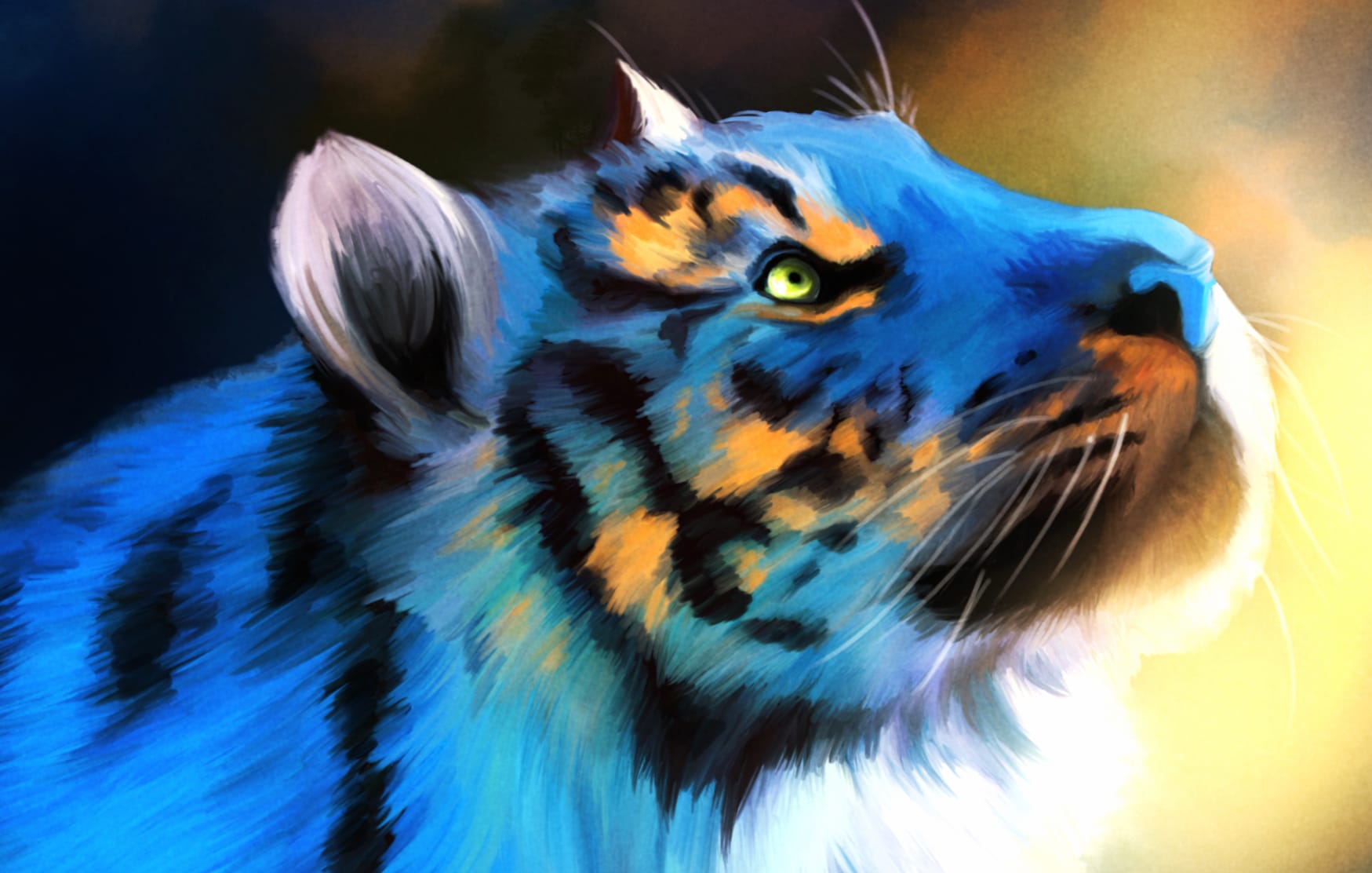 Stunning Blue Tiger at 2560 x 1440 HD size wallpapers HD quality