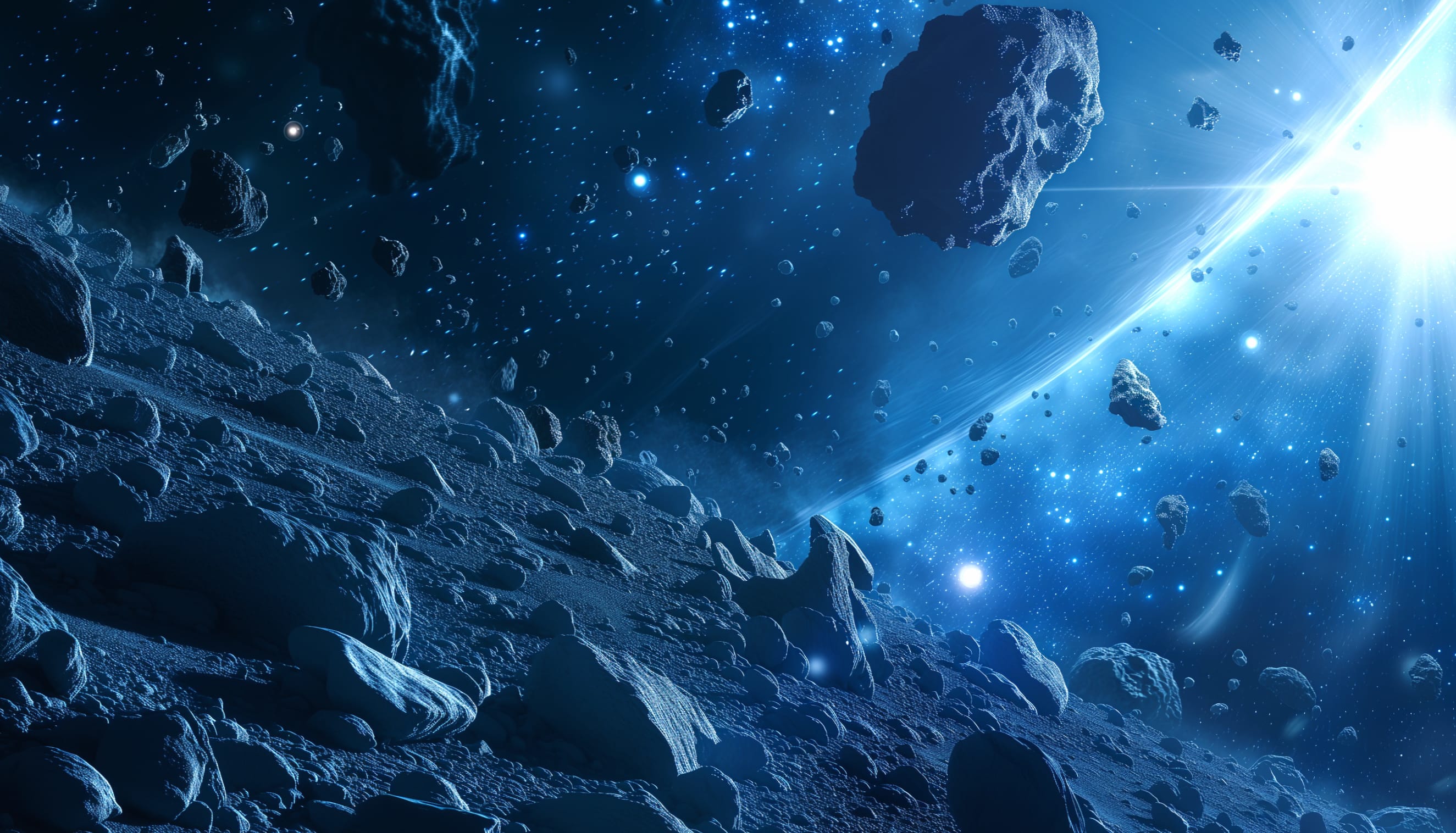 Stunning HD Sci-Fi Asteroid Belt Wallpaper wallpapers HD quality