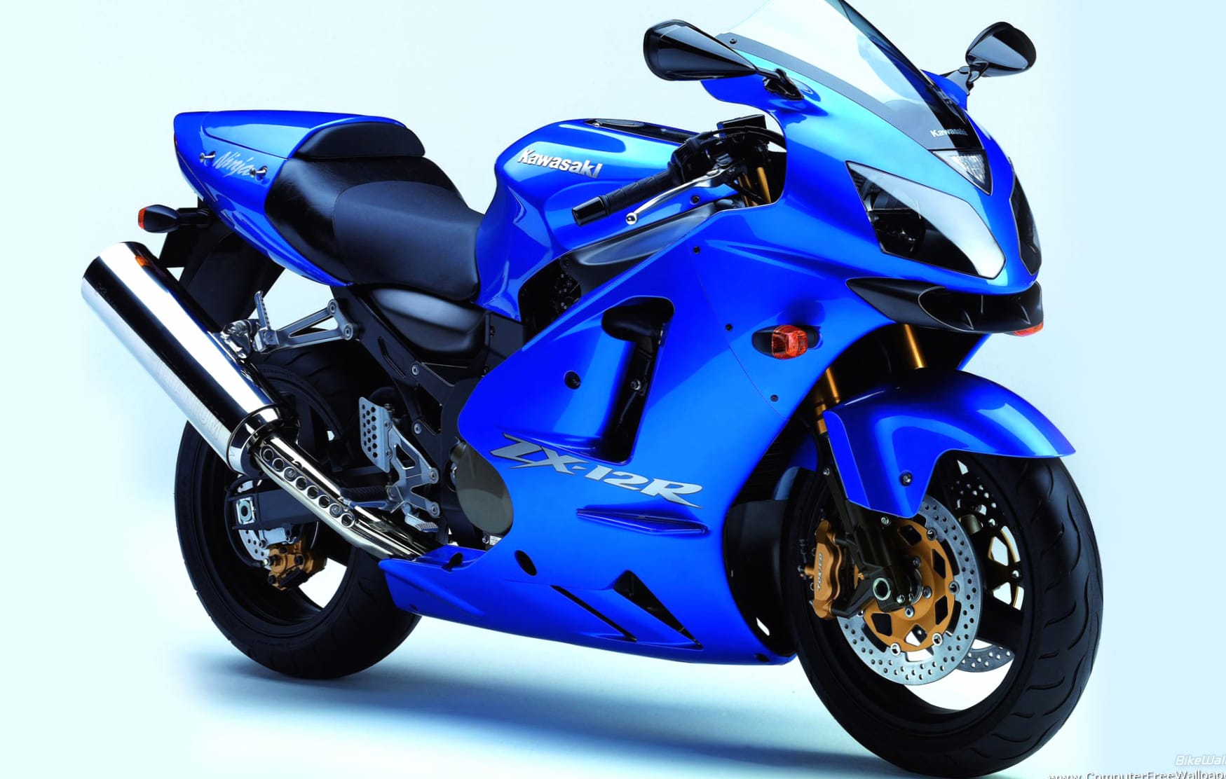 Stunning Kawasaki Ninja ZX-12R at 640 x 960 iPhone 4 size wallpapers HD quality