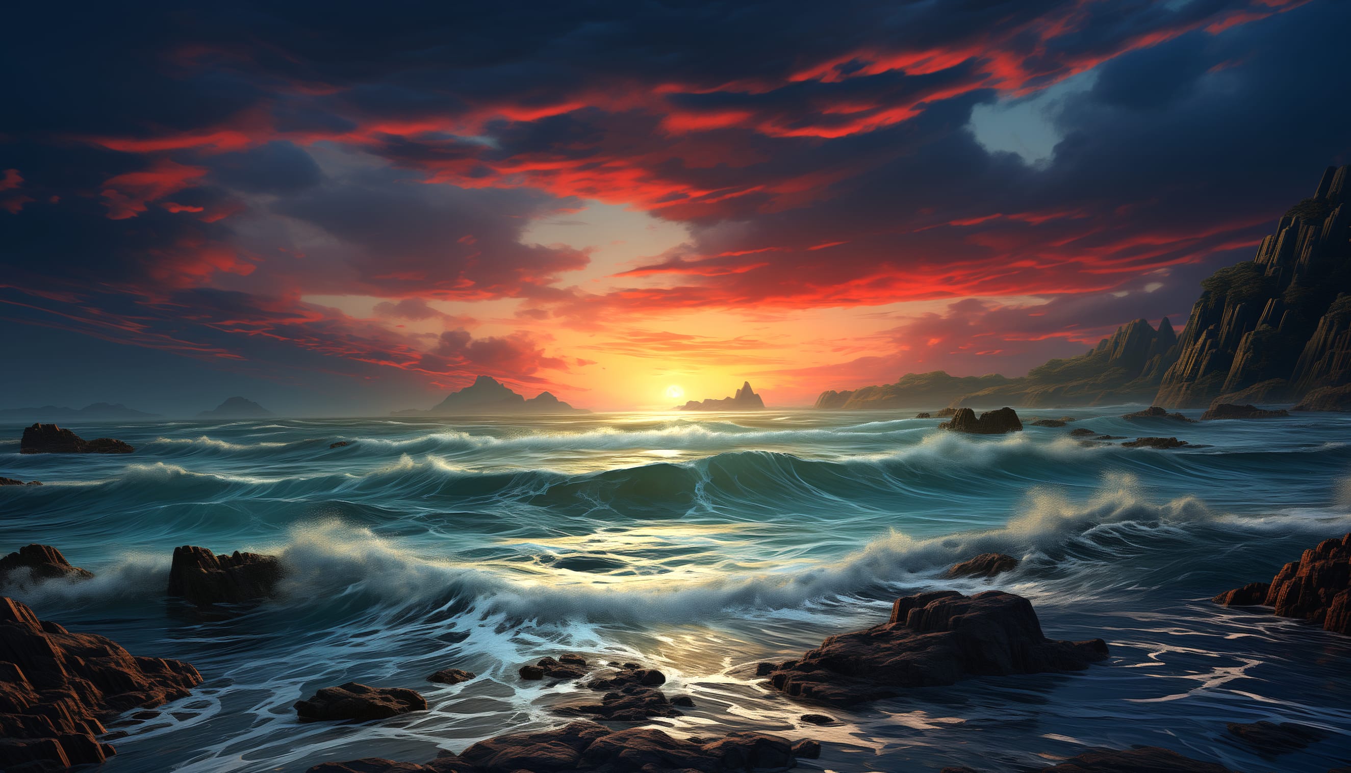 Stunning Ocean Sunset wallpapers HD quality