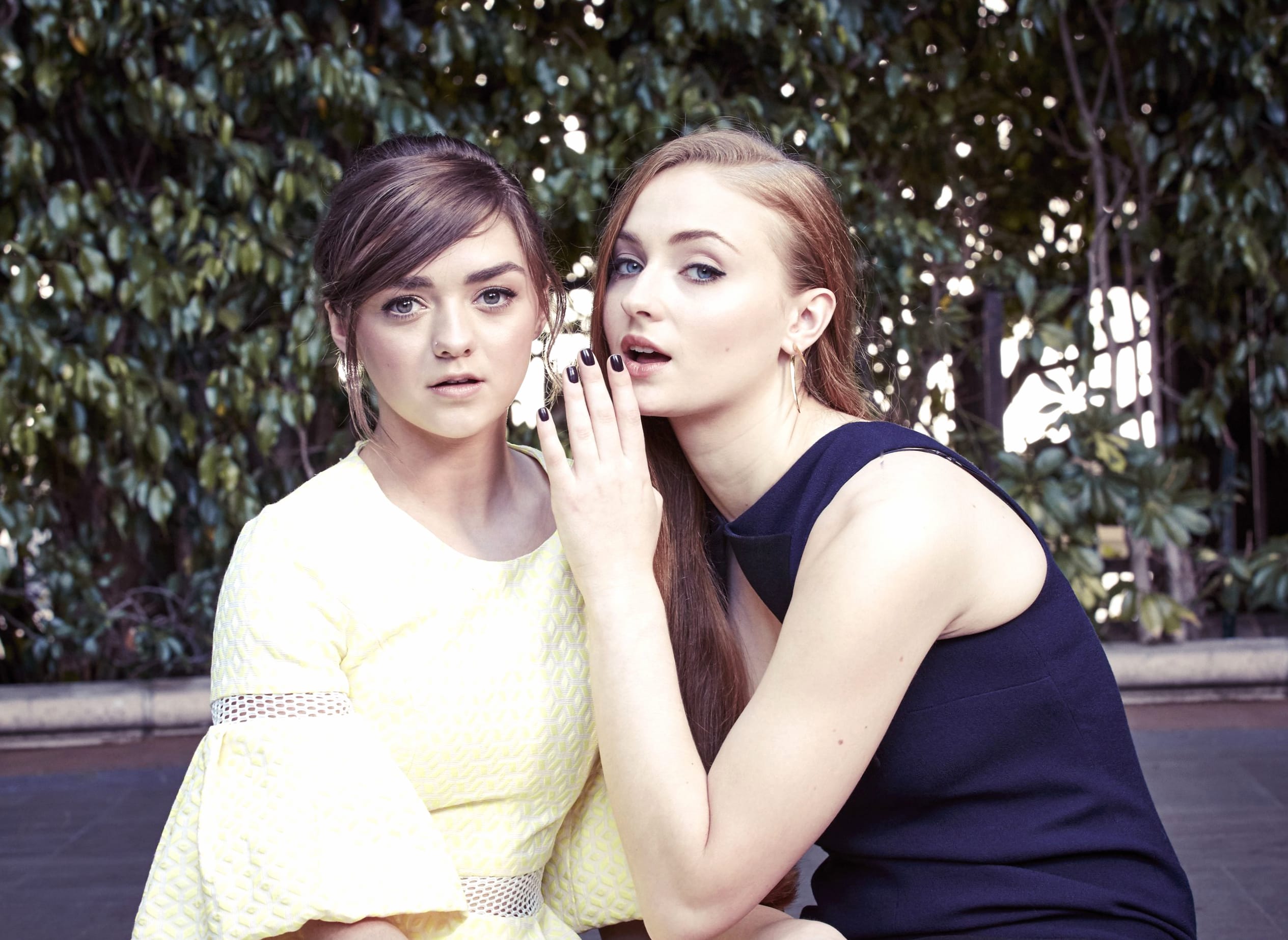 Stunning of British Celebrities Sophie Turner and Maisie Williams wallpapers HD quality