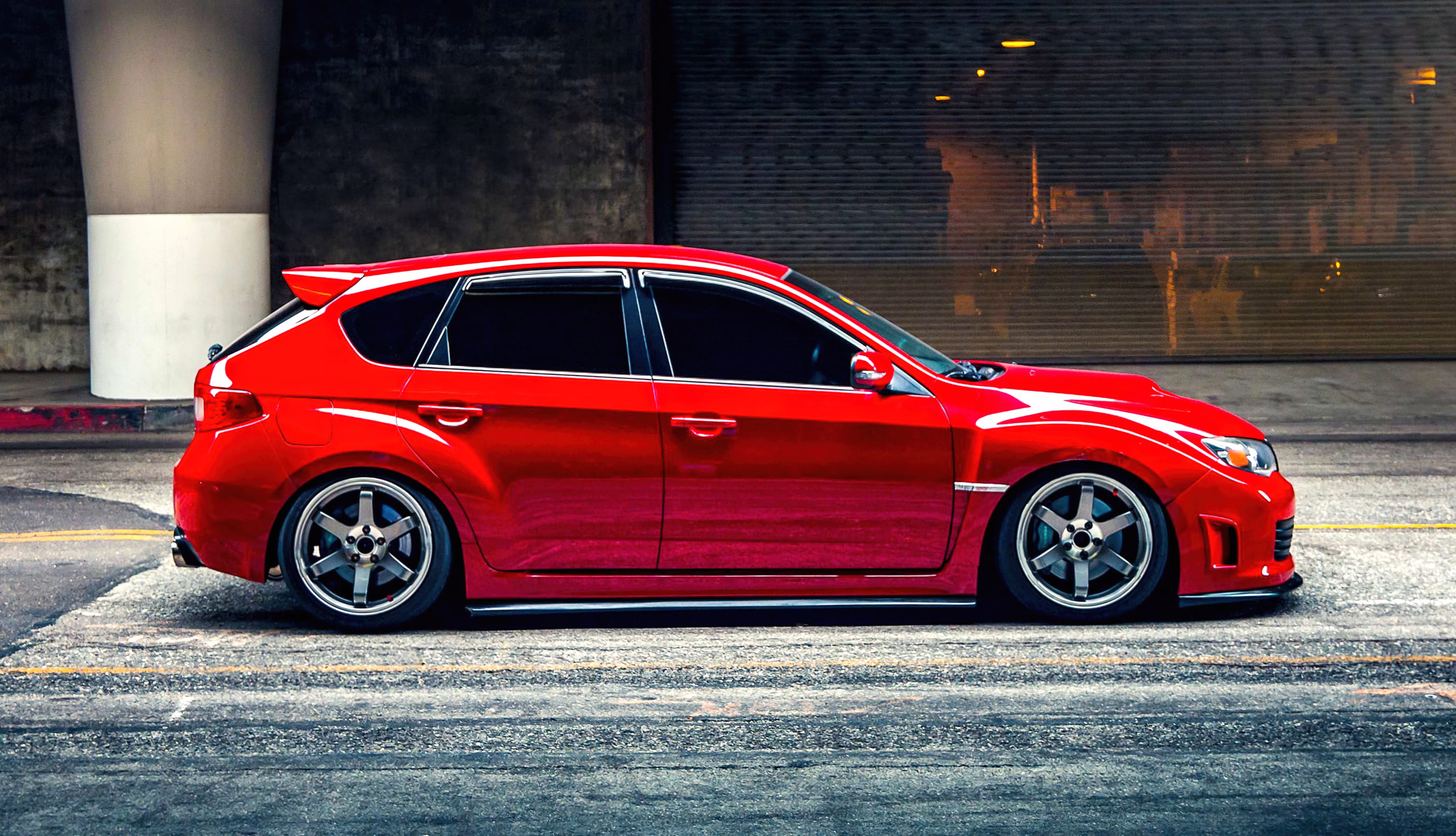 Subaru Impreza WRX STI Red cars wallpapers HD quality