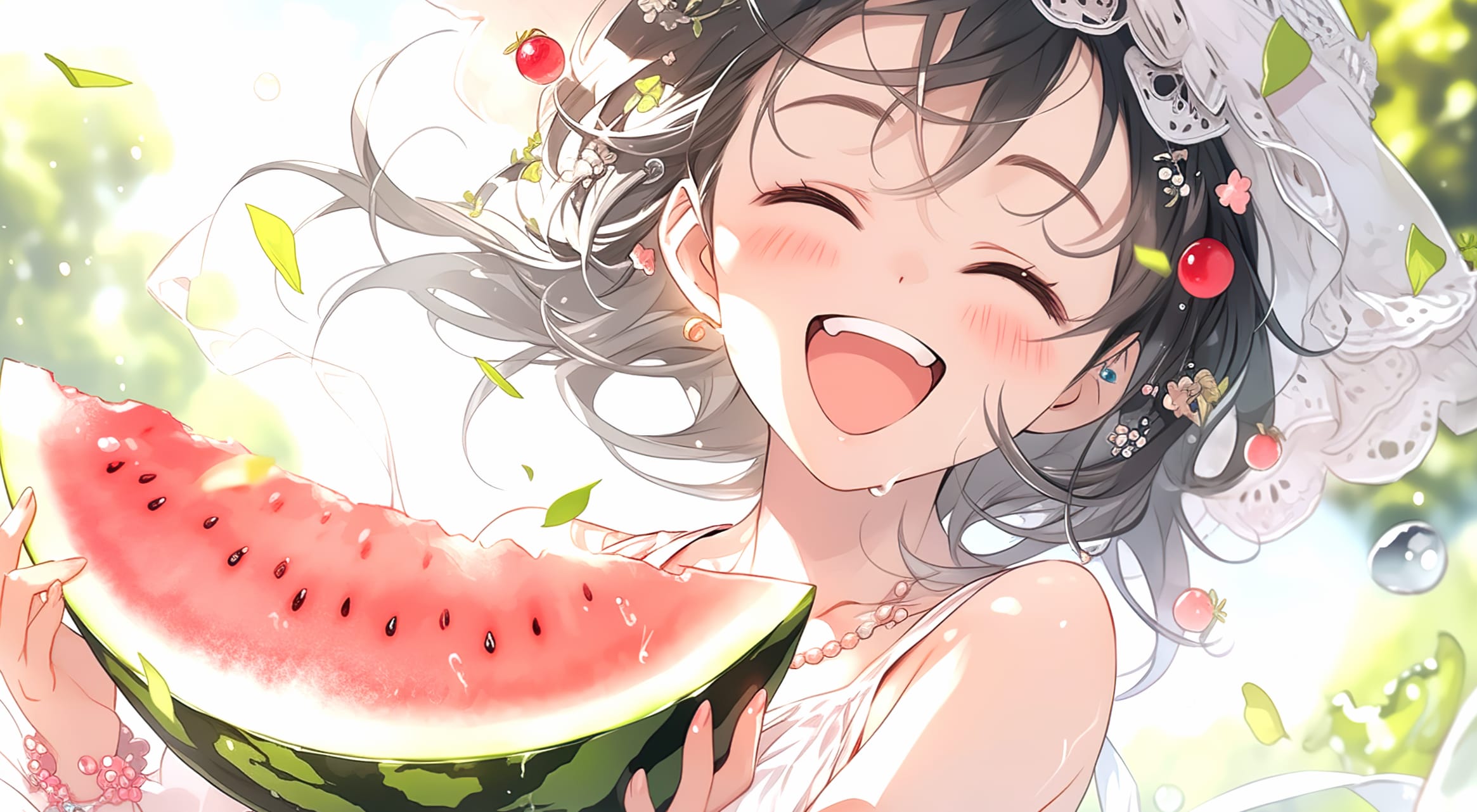 Summer Bliss Watermelon HD - Free at 640 x 960 iPhone 4 size wallpapers HD quality