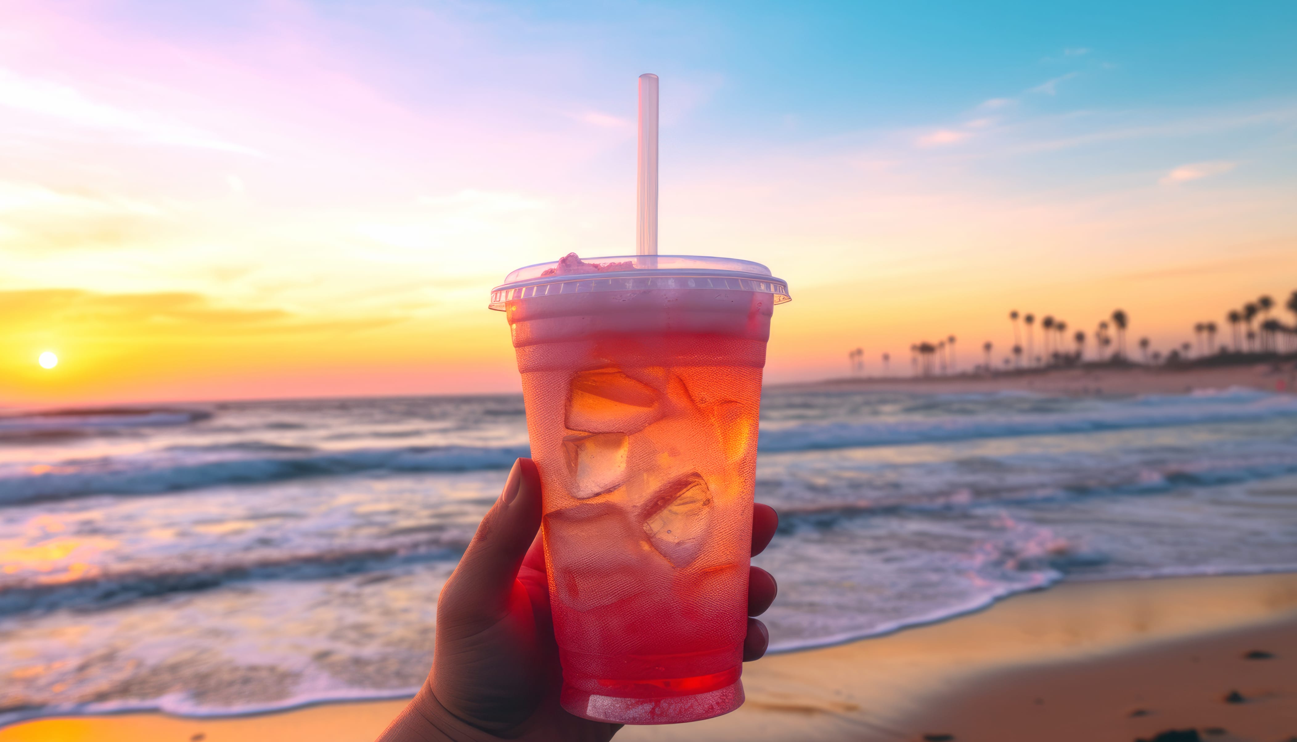 Sundown Slurpee Delight - Beach Sunset wallpapers HD quality