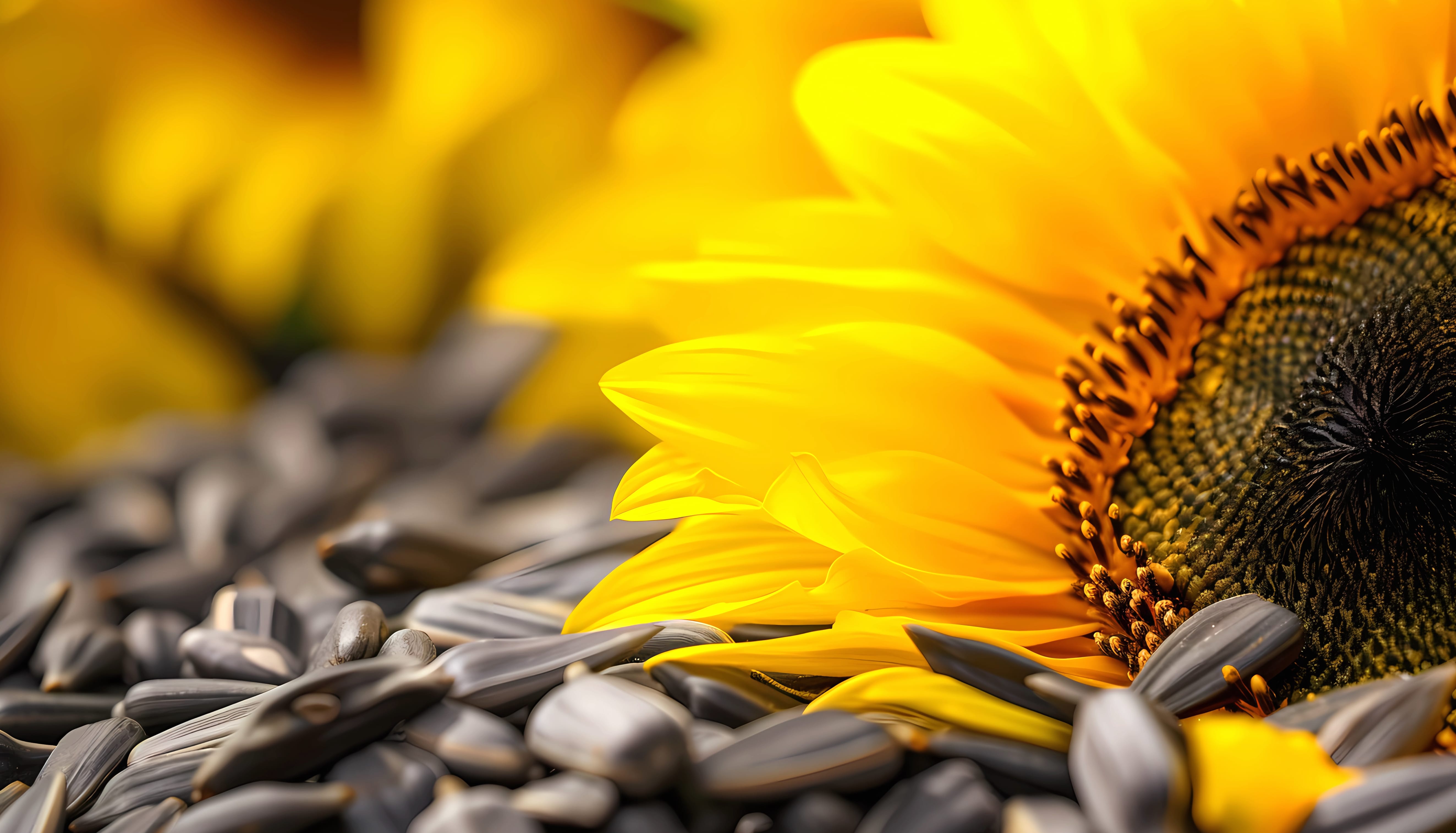 Sunflower and seeds 2 wallpapers HD quality