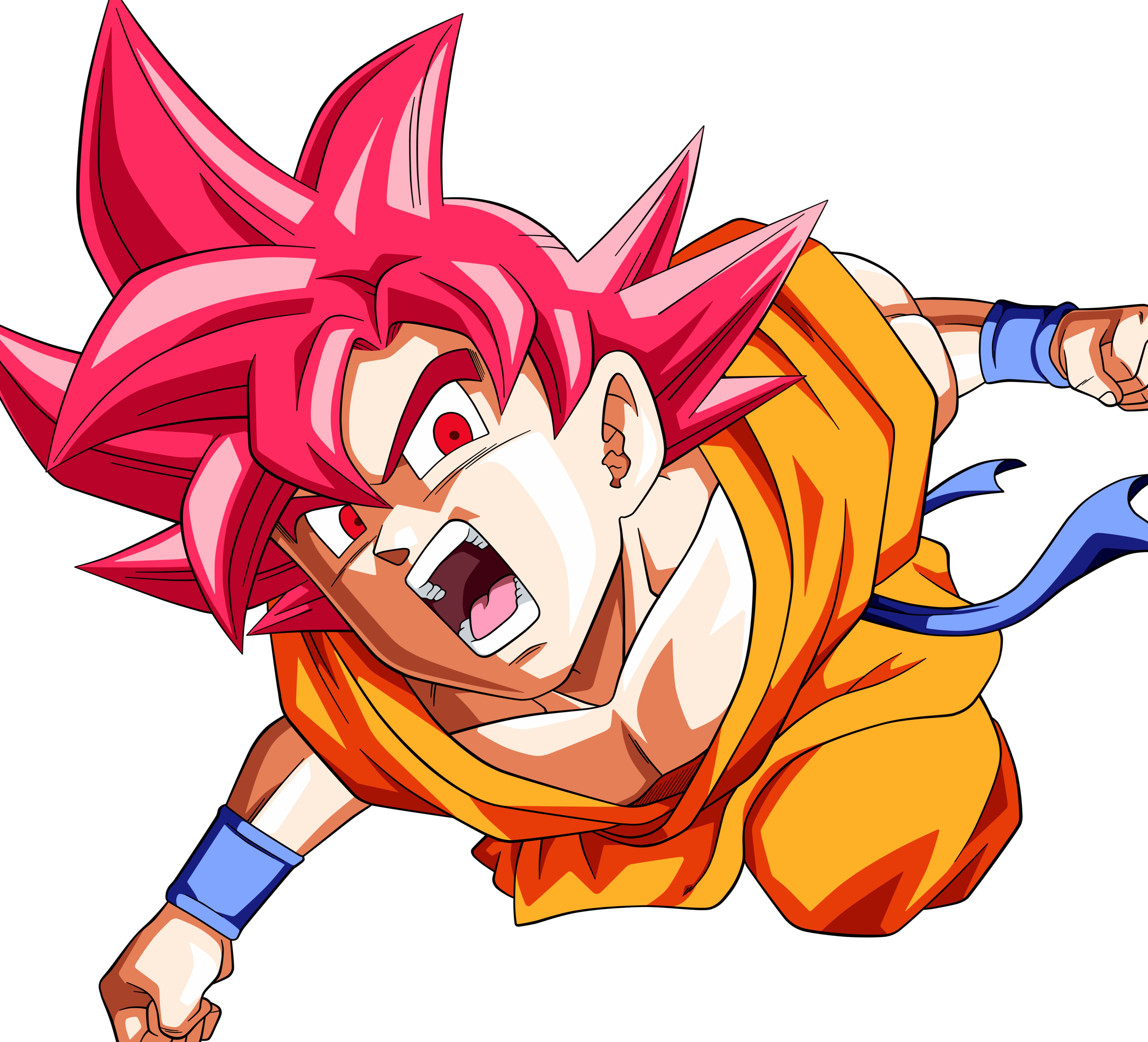 Super Saiyan God Goku in Action - wallpapers HD quality