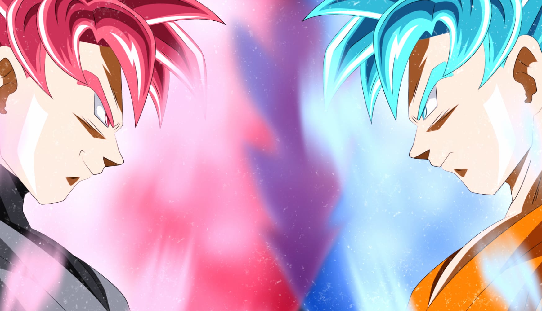 Super Saiyan Rosé vs Blue - Dragon Ball Super wallpapers HD quality