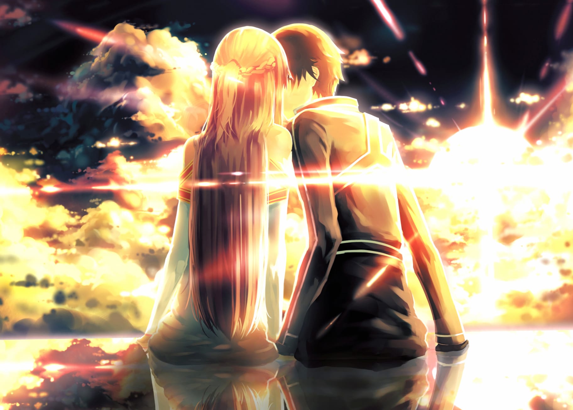 Sword Art Online Kiss Asuna & Kirito wallpapers HD quality