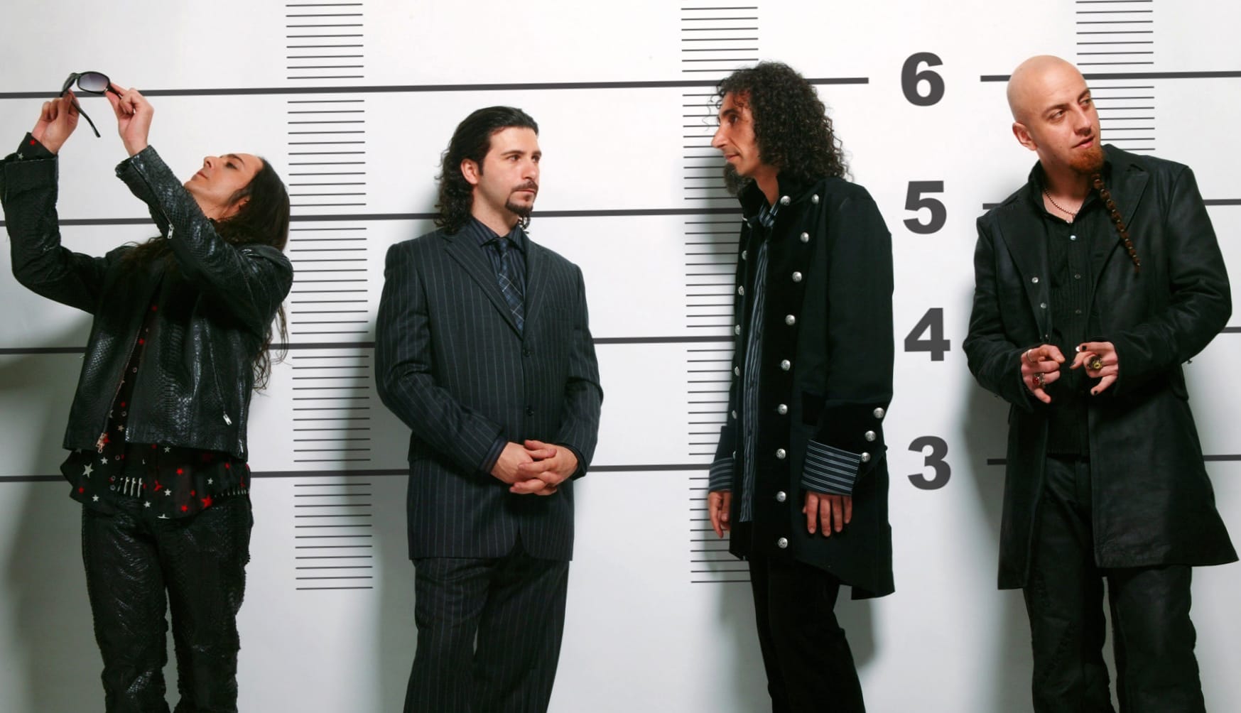 System Of A Down Lineup at 640 x 1136 iPhone 5 size wallpapers HD quality