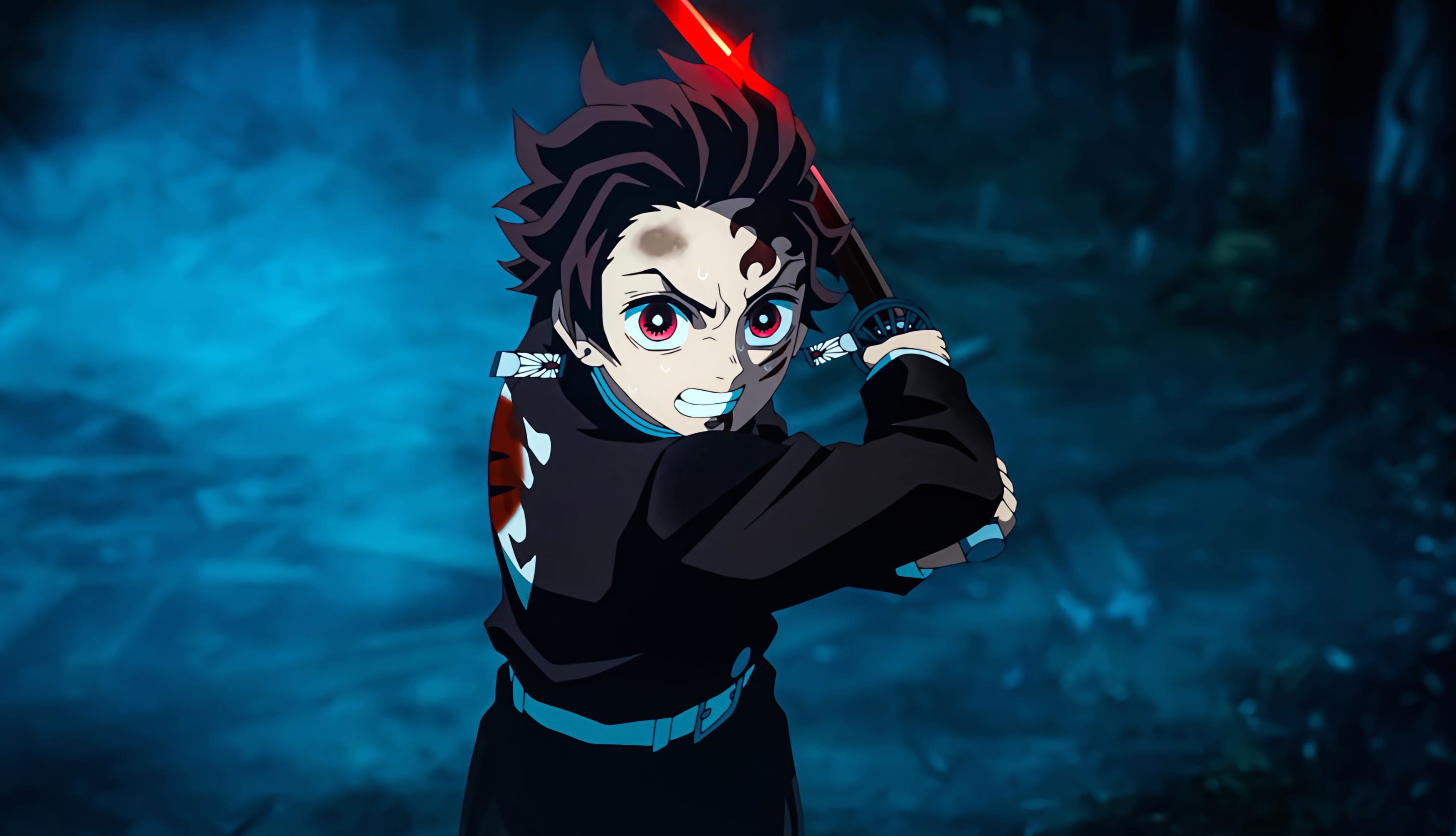 Tanjiro Kamado Demon Slayer Season 3 at 1024 x 1024 iPad size wallpapers HD quality