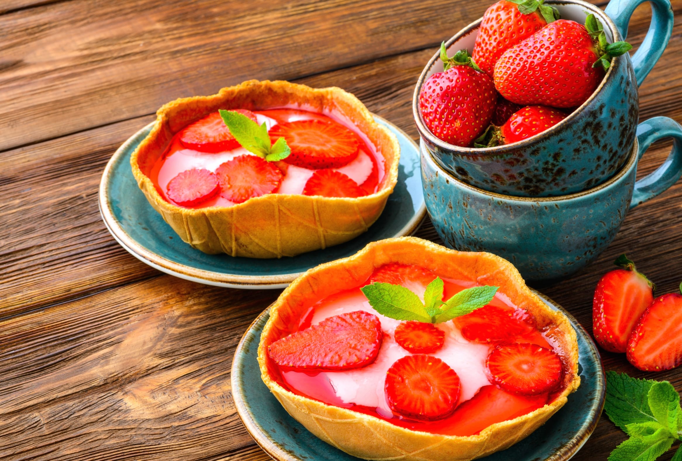 Tartlet Strawberry Food Dessert wallpapers HD quality