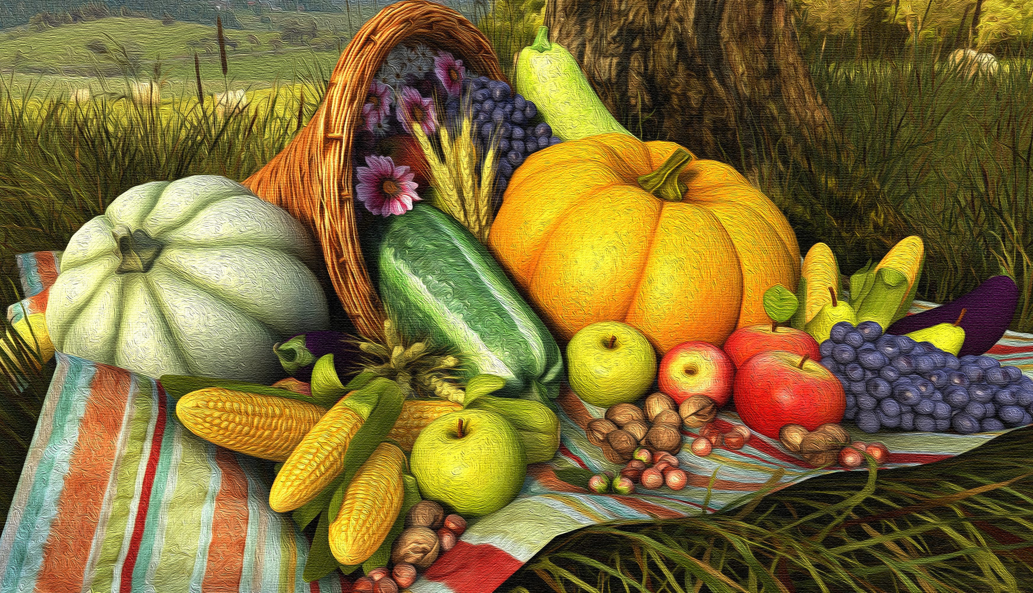 Thanksgiving Harvest Feast - wallpapers HD quality