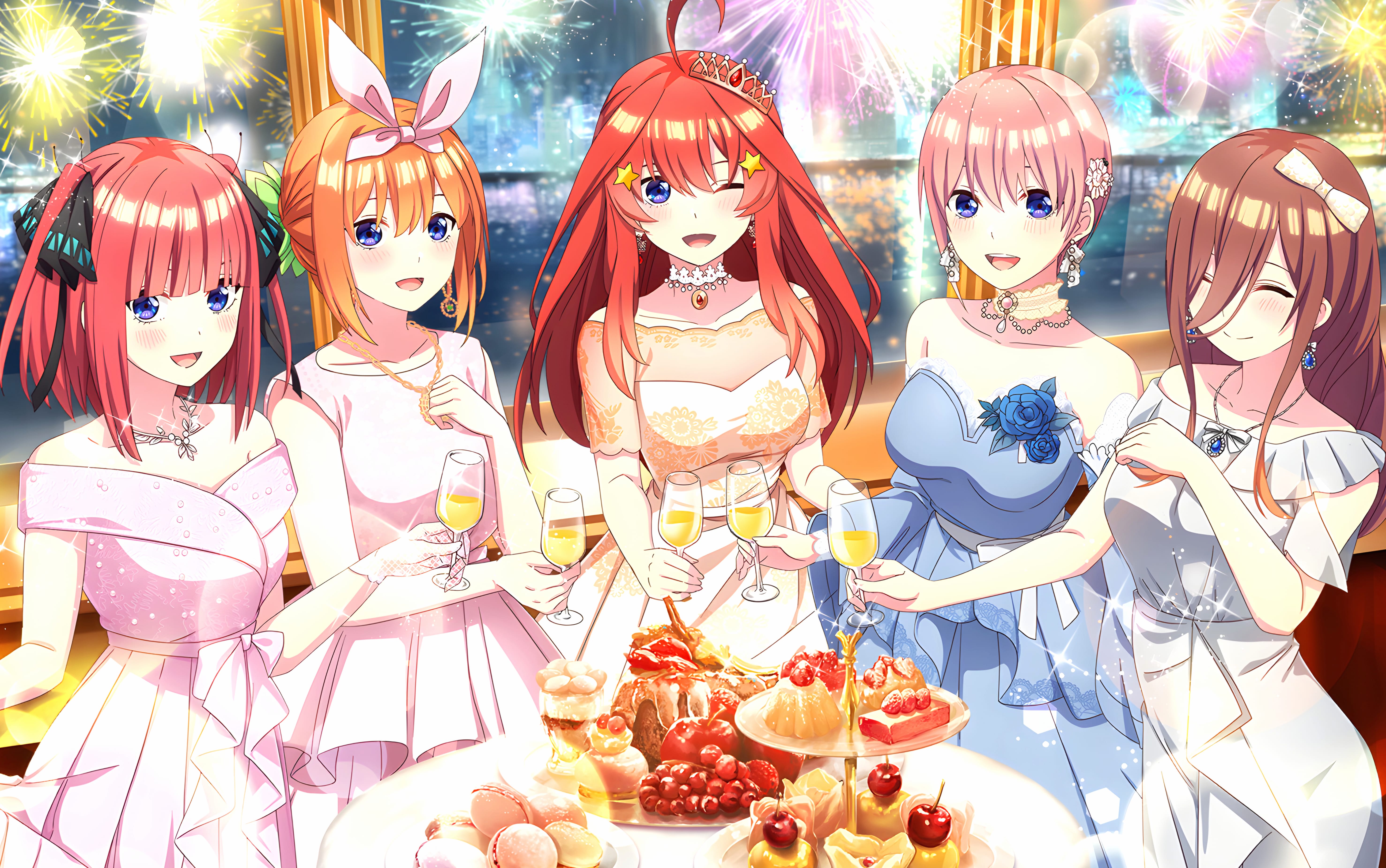 The Quintessential Quintuplets HD Celebration wallpapers HD quality