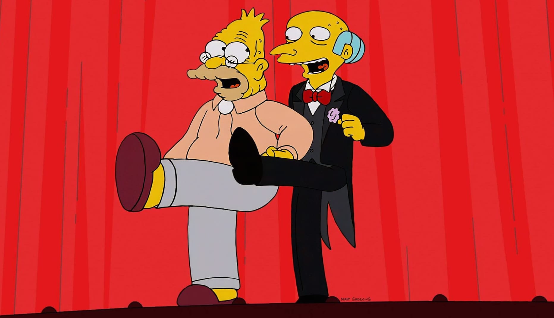 The Simpsons Montgomery Burns & Grampa Simpson wallpapers HD quality