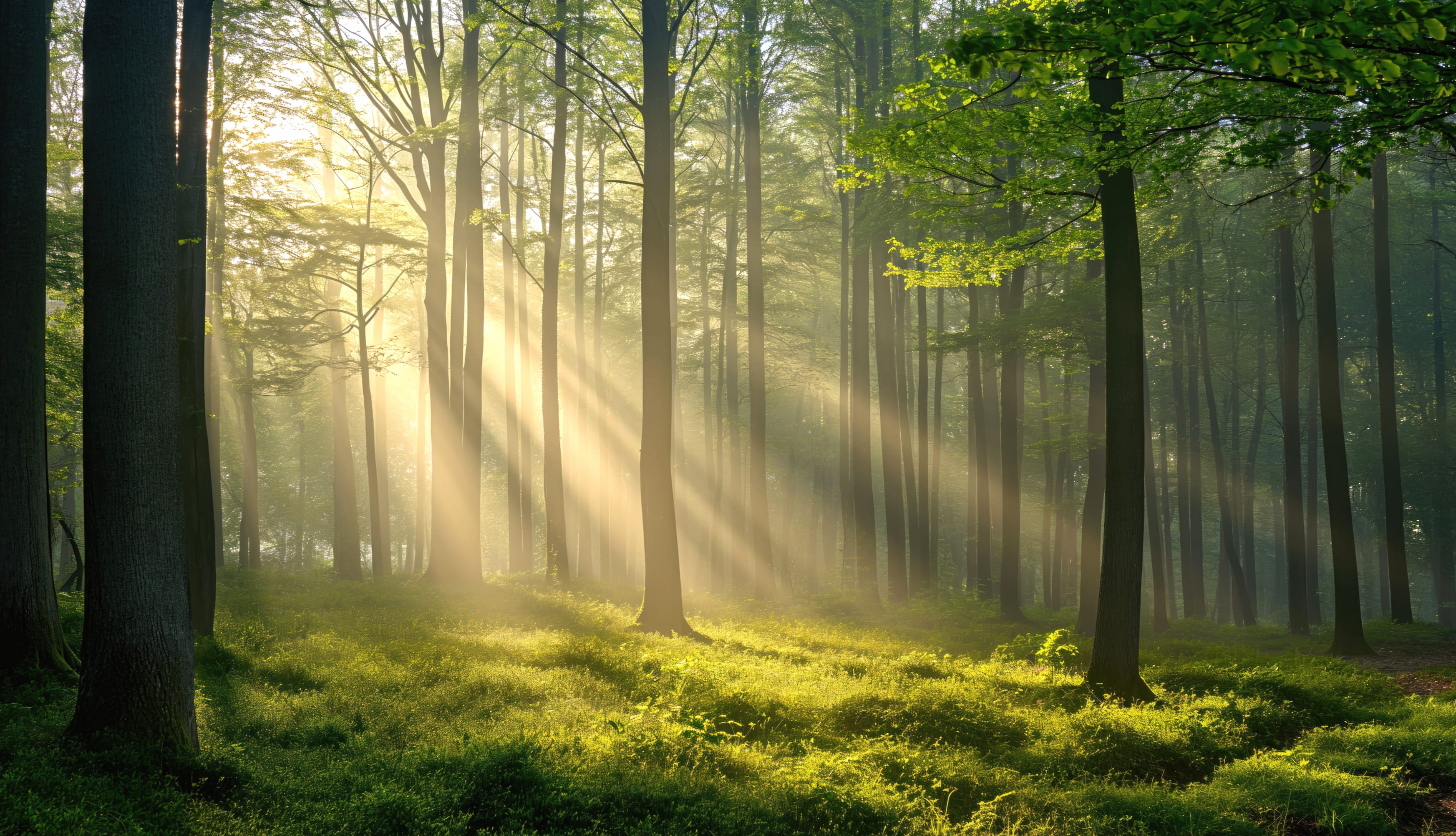 Thick forest Sunlight wallpapers HD quality