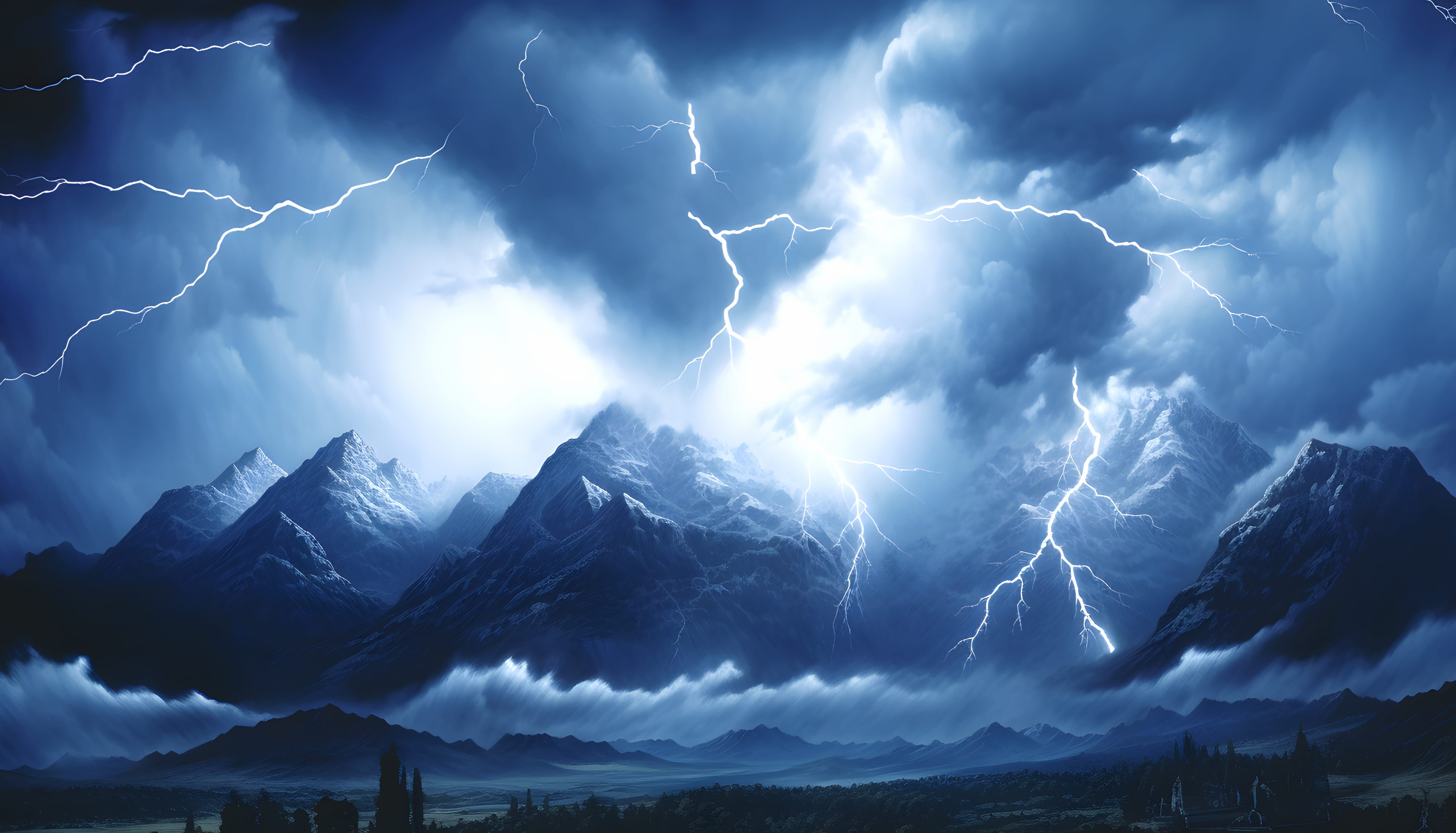 Thunderous weather at 320 x 480 iPhone size wallpapers HD quality