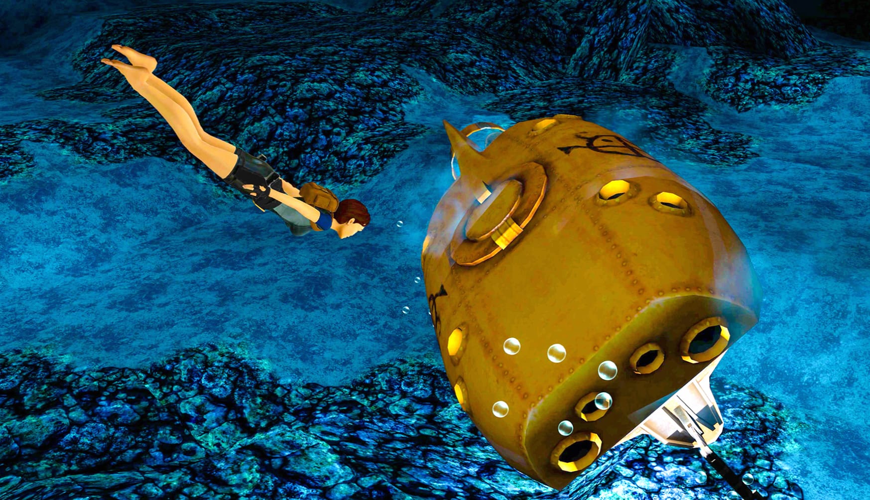 Tomb Raider Remastered Underwater Adventure Wallpaper at 1600 x 1200 size wallpapers HD quality