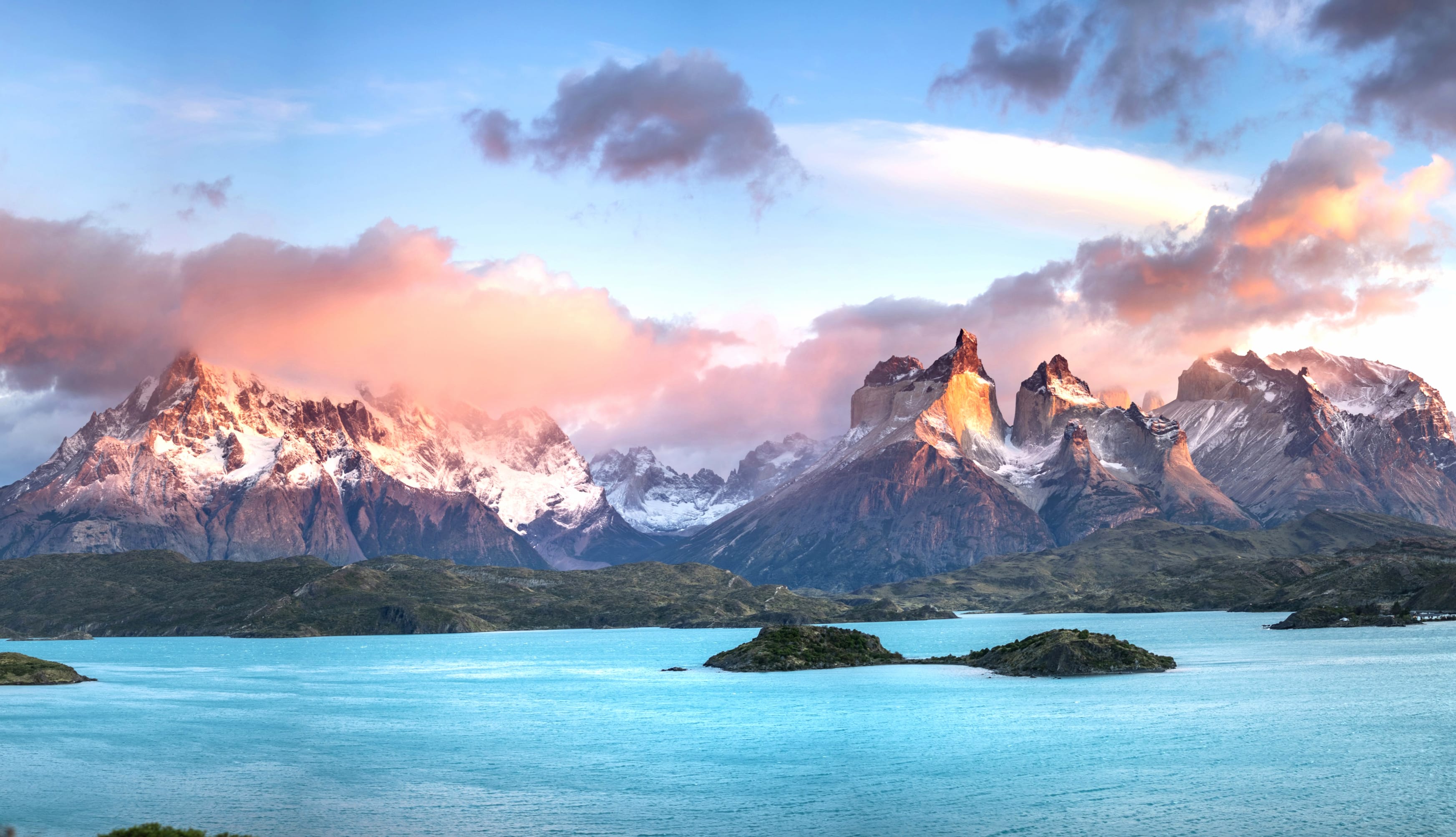 Torres del Paine National Park Panorama at 1280 x 720 HD size wallpapers HD quality