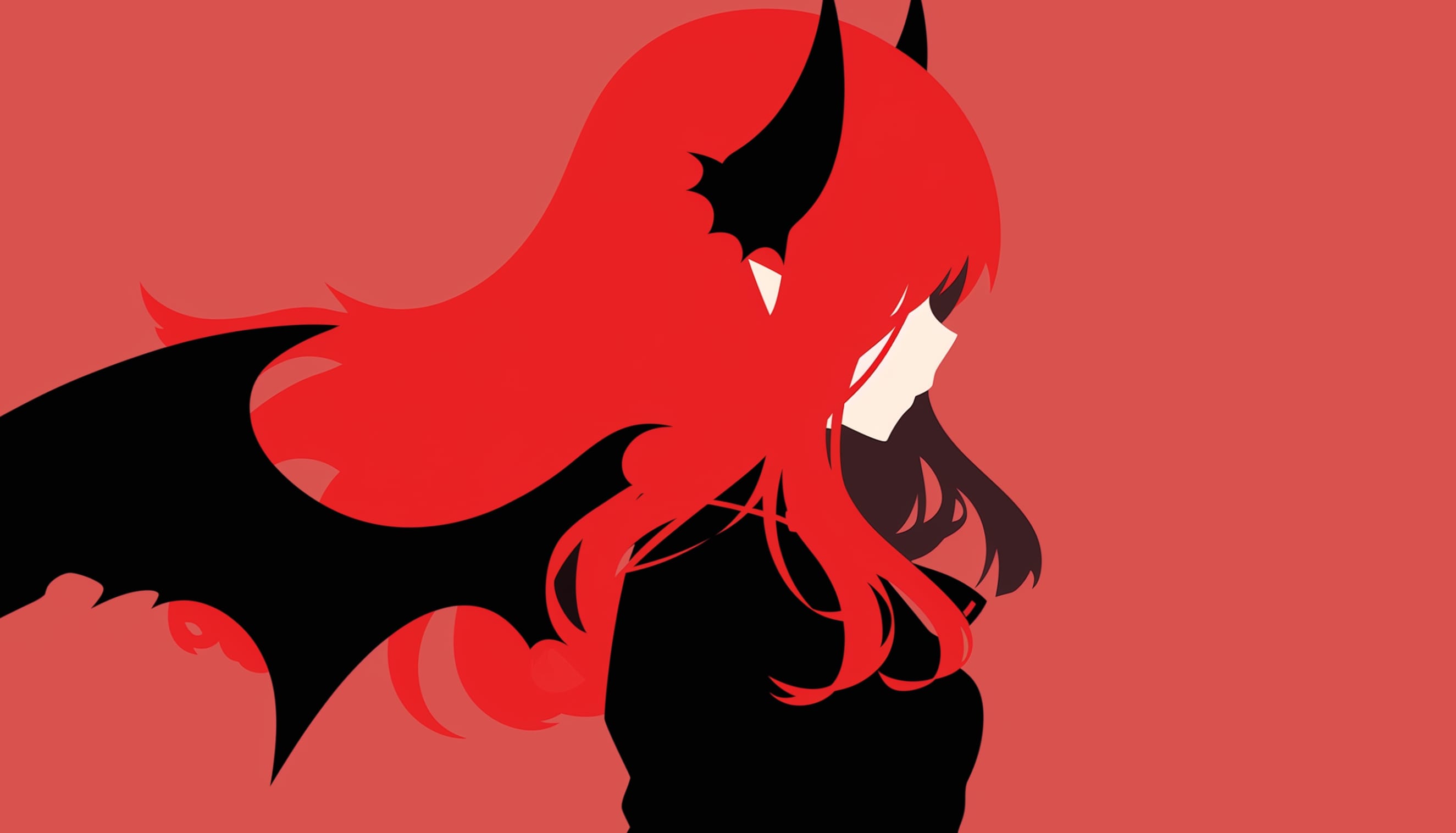 Touhou Koakuma - Mystical Red Silhouette wallpapers HD quality